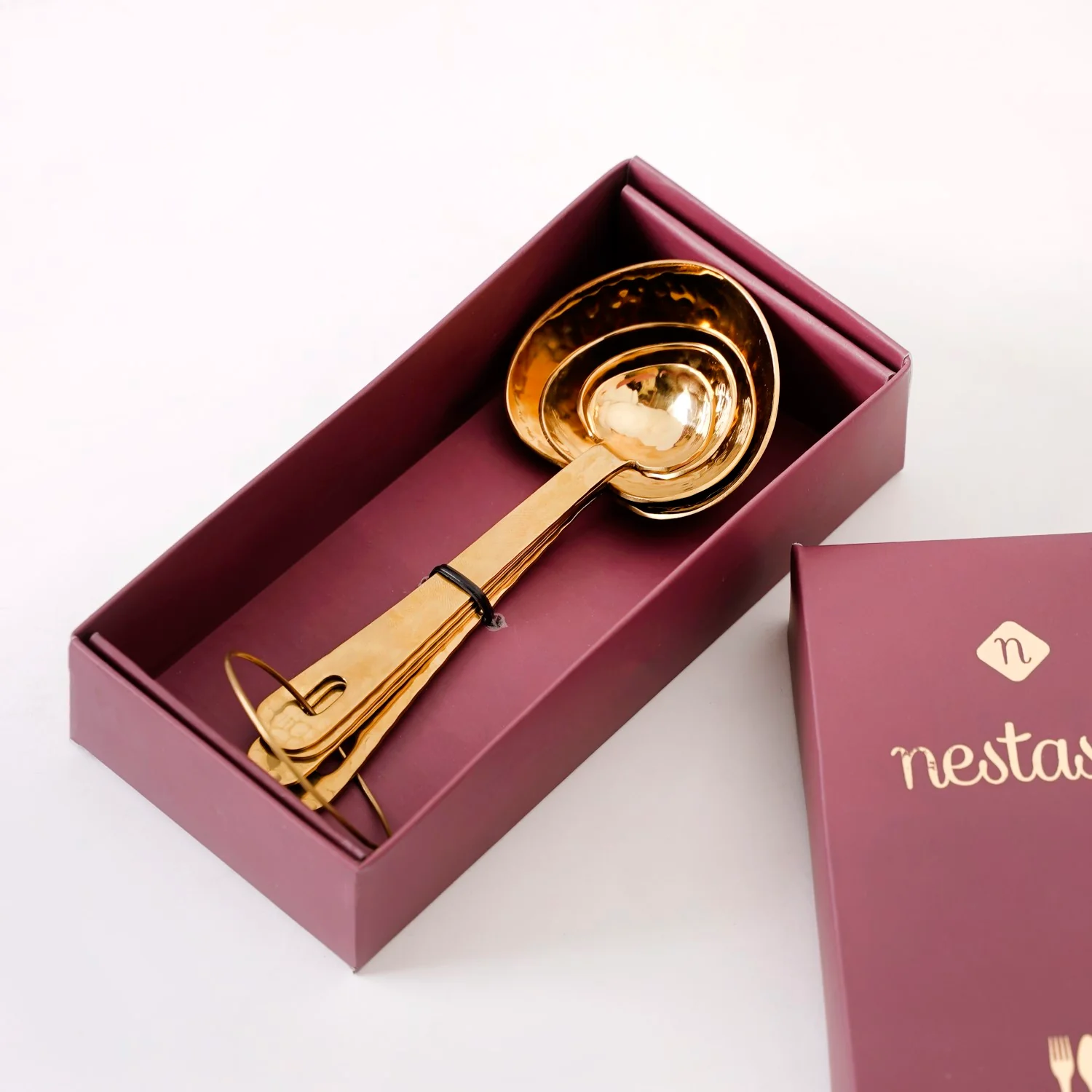 Textured Heart SS Measuring Spoon Set of 4 - Image 2