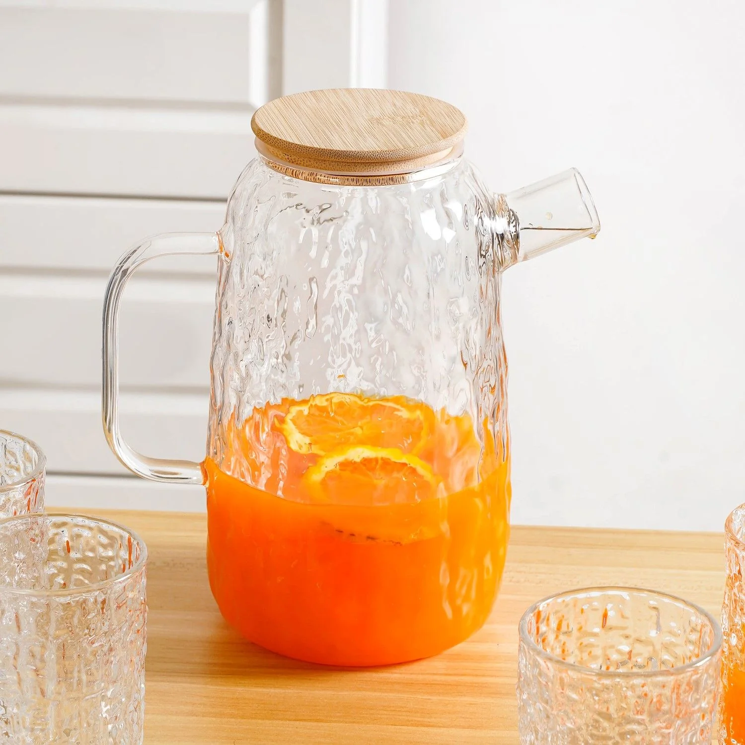 Textured Jug And Glass Set Of 7 - Image 5