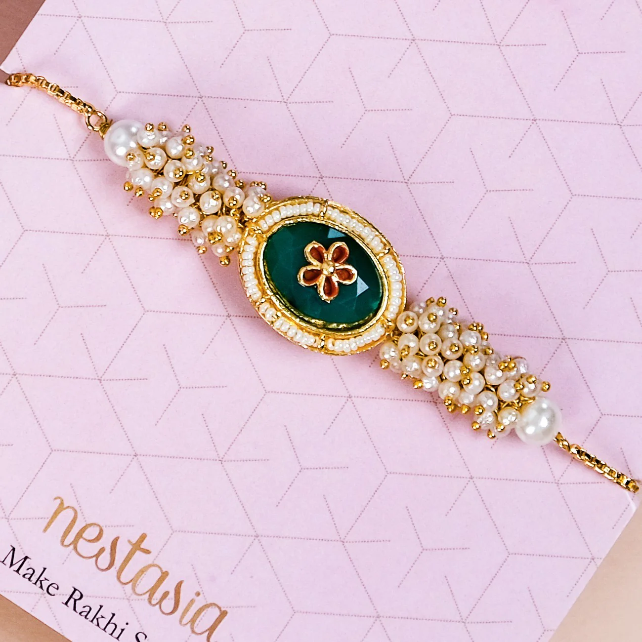 The Royal Emerald Rakhi Gift Set - Image 5
