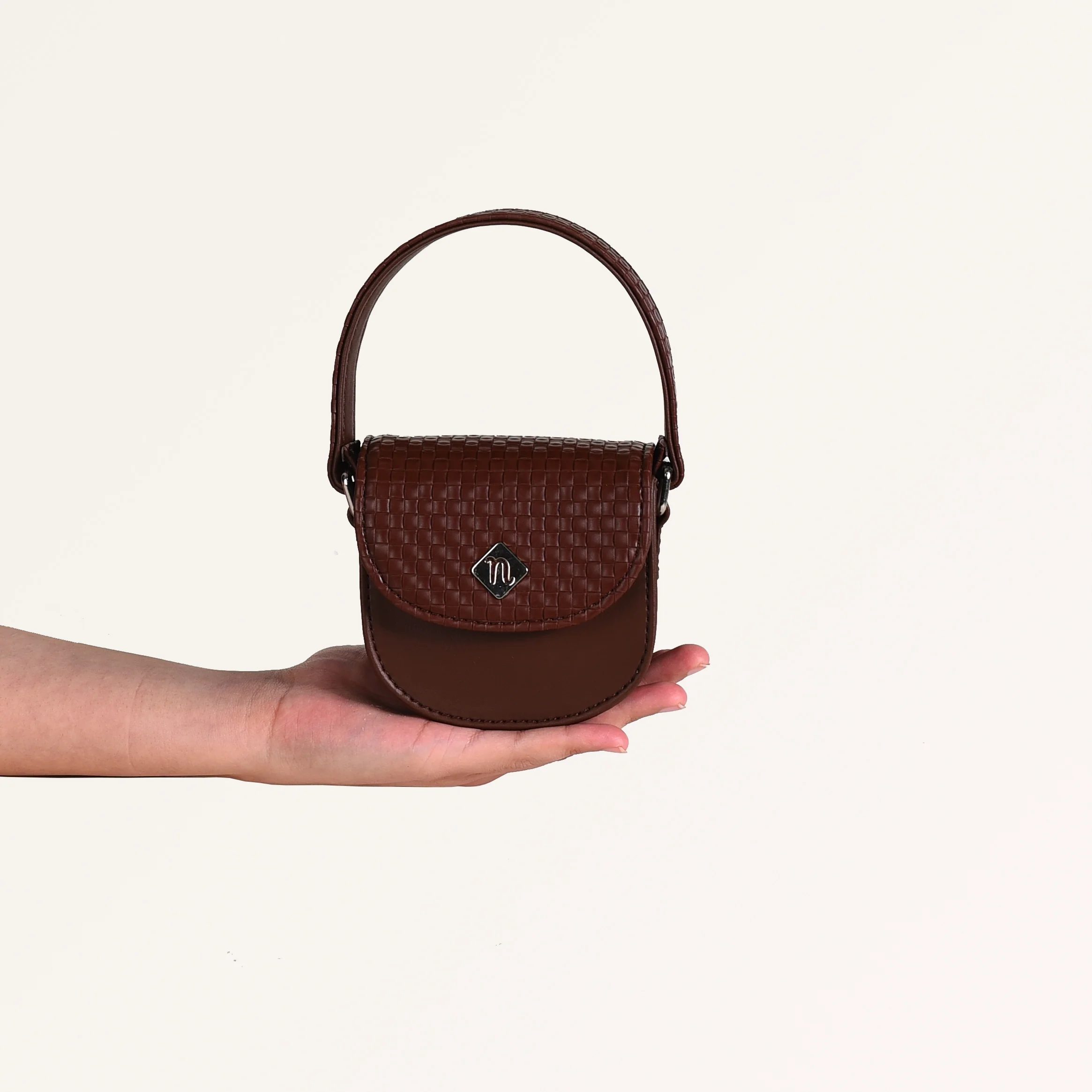 Thea Mini Saddle Bag Brown - Image 2