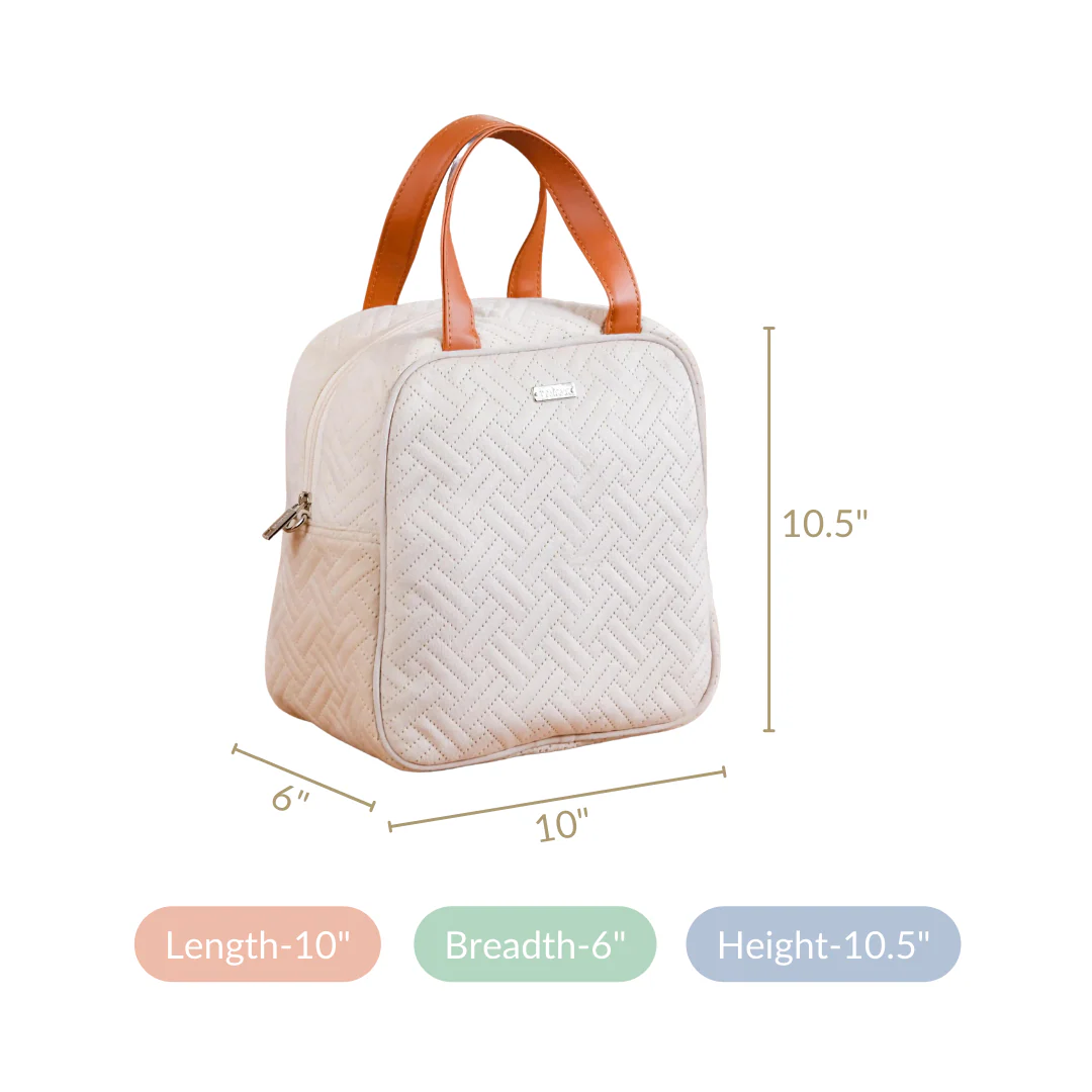 Thermal Insulated Lunch Bag For Office Off White - Image 7