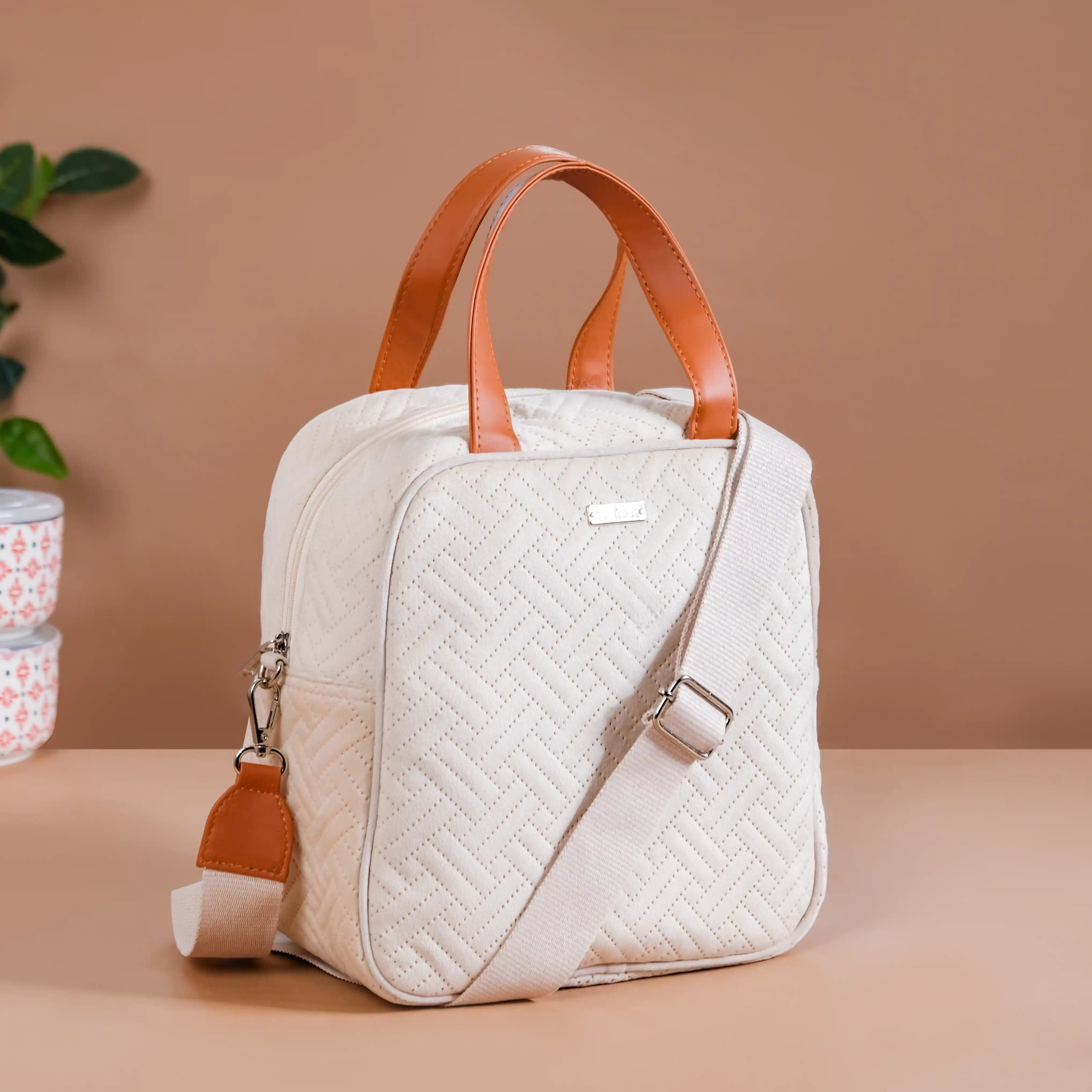 Thermal Insulated Lunch Bag For Office Off White - Image 9