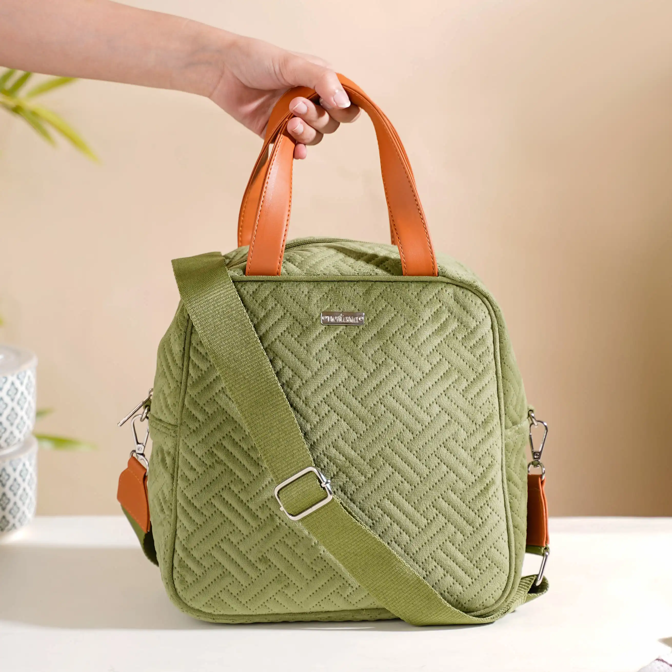 Thermal Insulated Travel Lunch Bag Green - Image 2