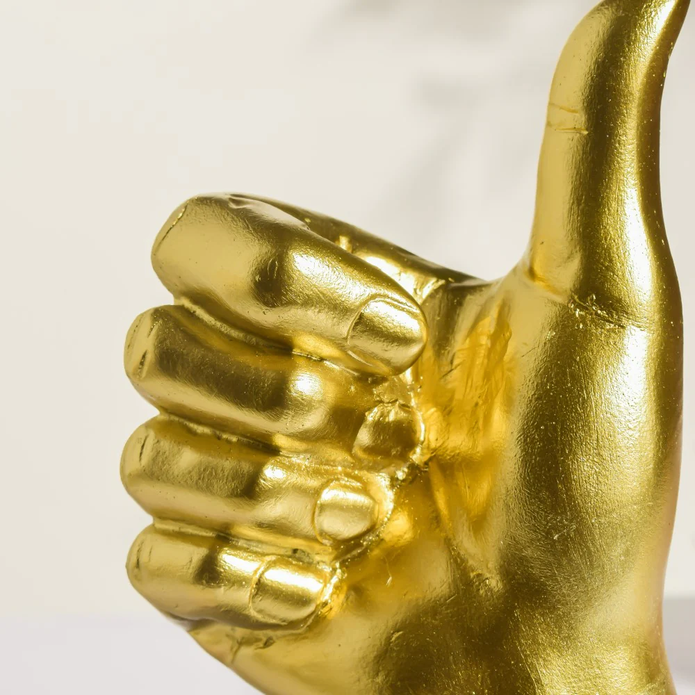 Thumbs Up Decor Showpiece Gold 7 Inch - Image 6