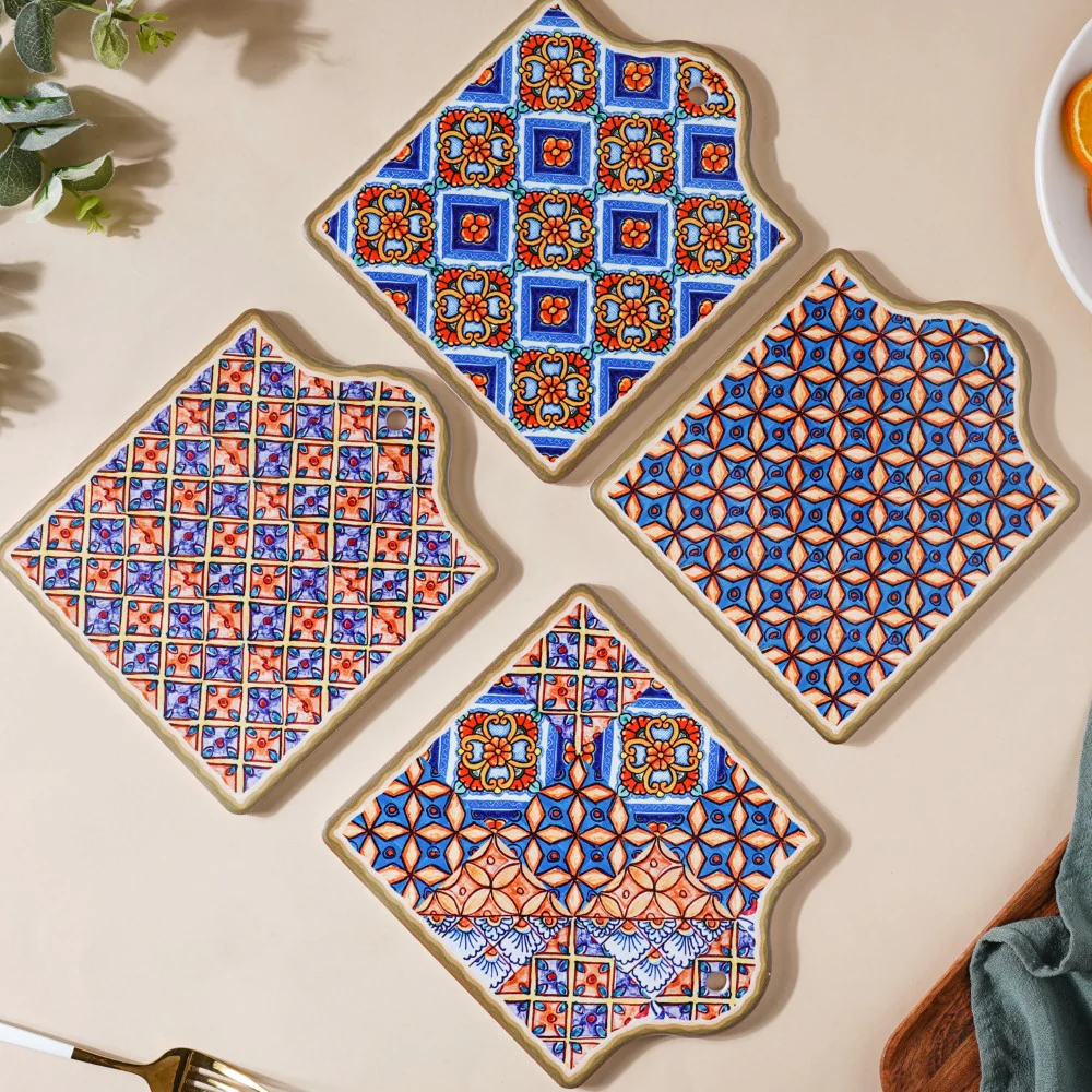 Tile Patterned Ceramic Platter 7 Inch - Image 11
