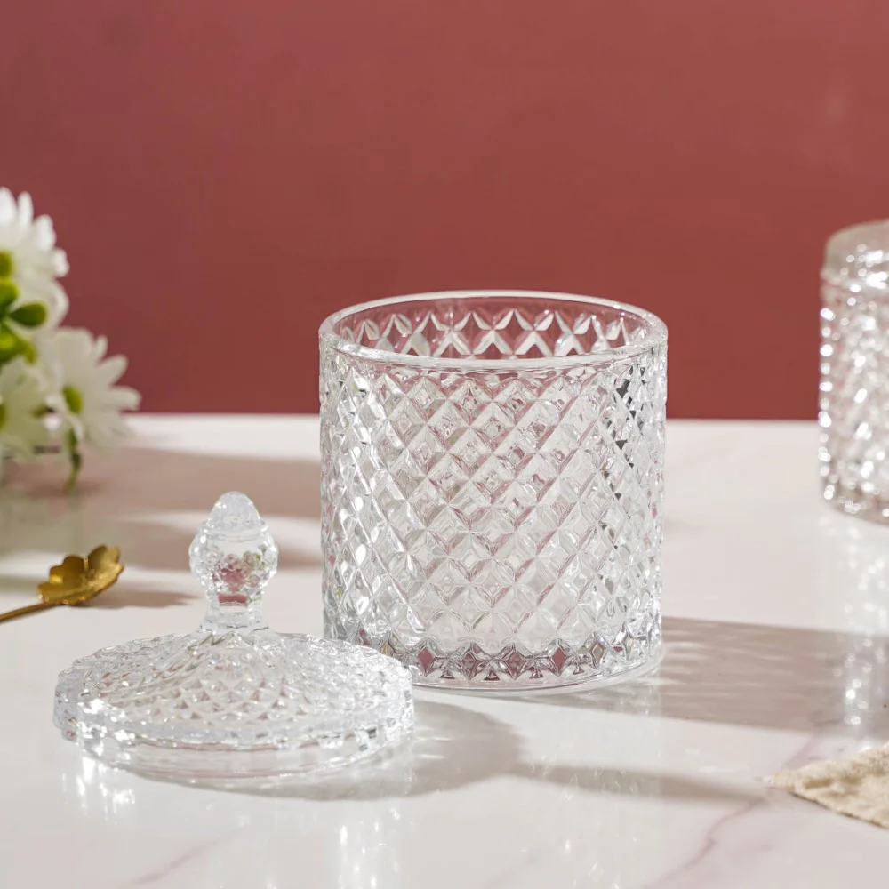 Transparent Crystal Glass Large Candy Jar 600 ml - Image 3