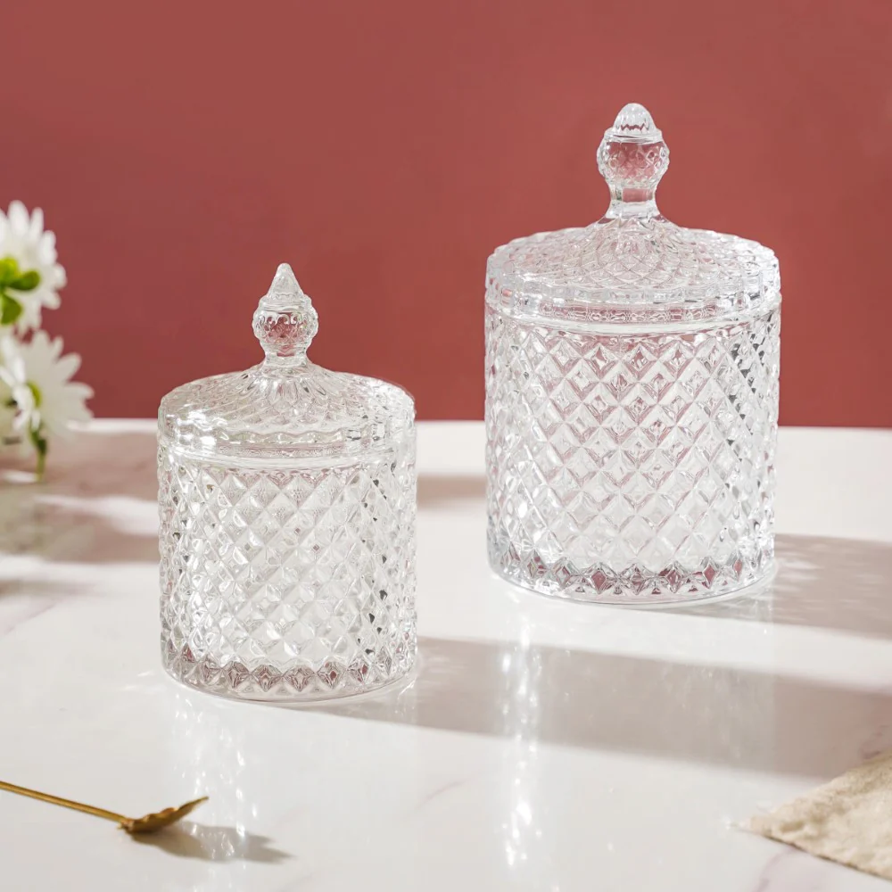 Transparent Crystal Glass Small Candy Jar 250 ml - Image 11