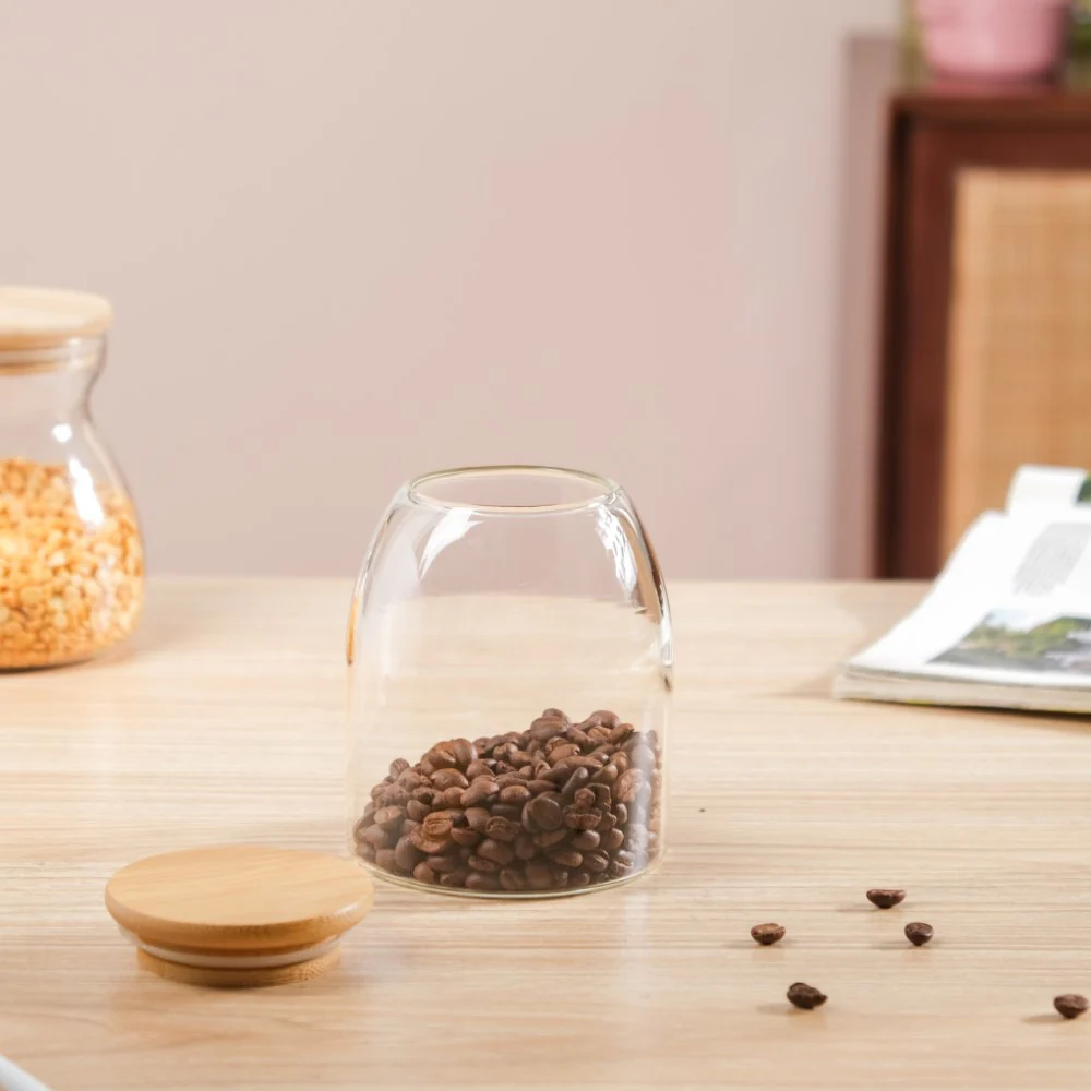 Transparent Glass Airtight Jar With Lid Small 550 ML - Image 3