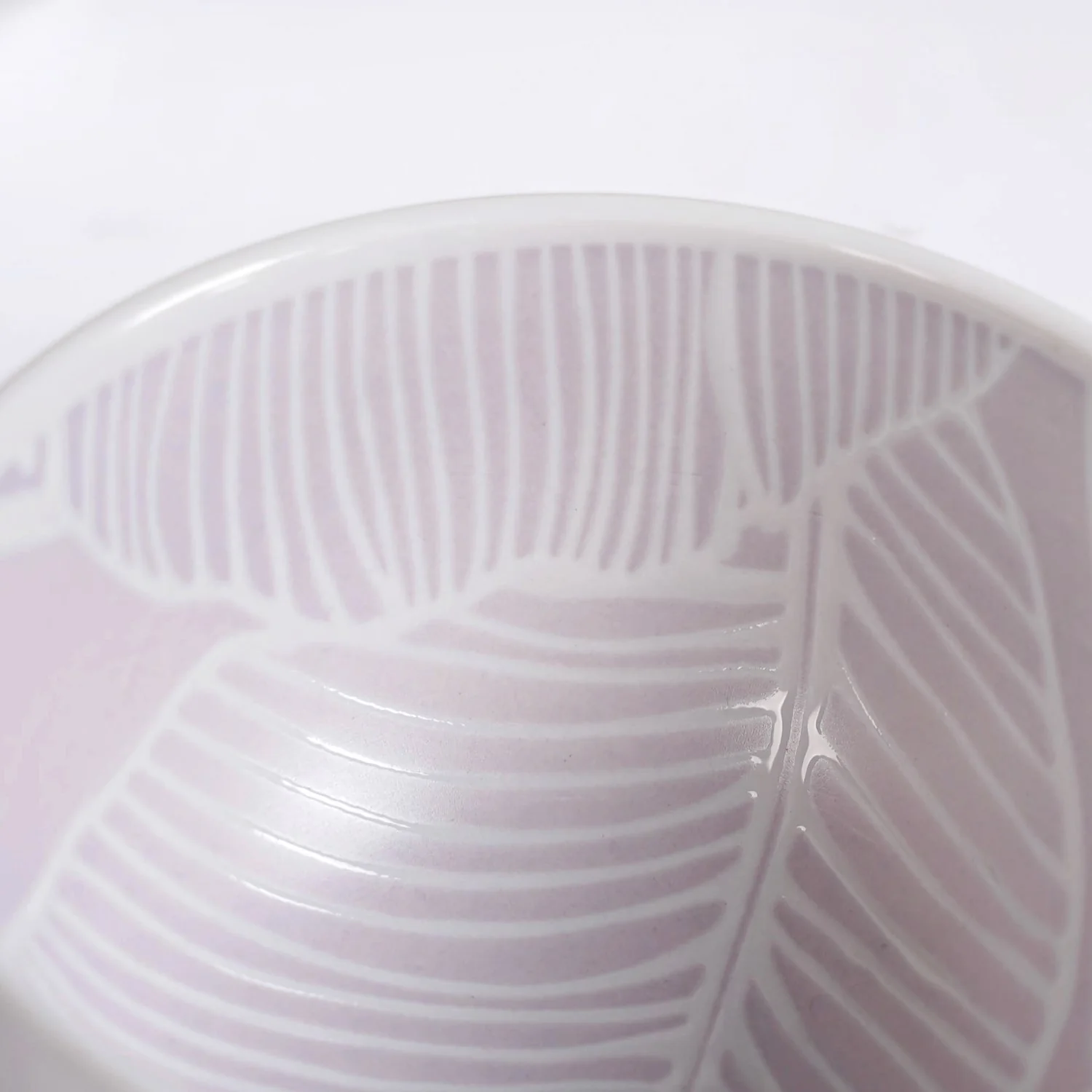 Tropica Light Mauve Banana Foliage Ceramic Bowl Set Of 4 325ml - Image 7