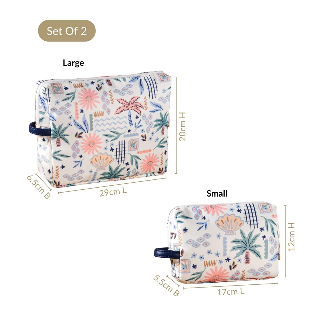 Tropical Travel Toiletry Kit Bag Set Of 2 - Image 5