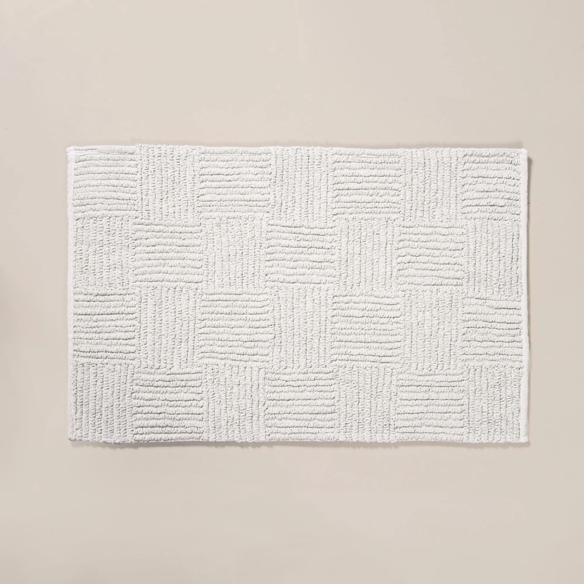 Tufted Cotton Reversible Floor Mat Light Grey 84x50cm - Image 10