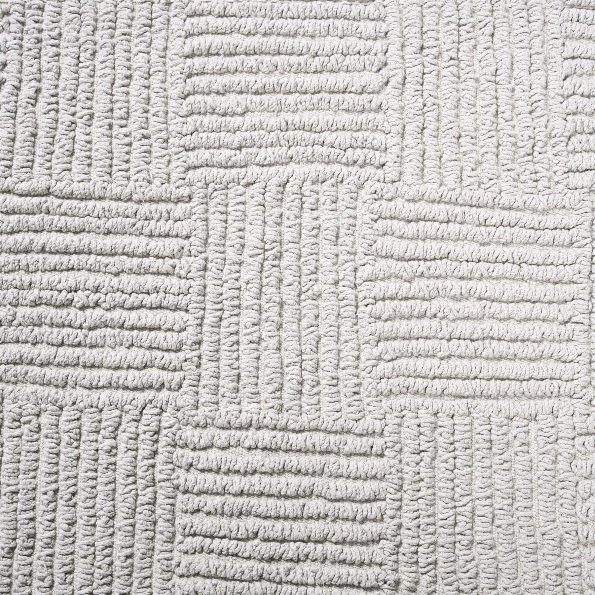 Tufted Cotton Reversible Floor Mat Light Grey 84x50cm - Image 5