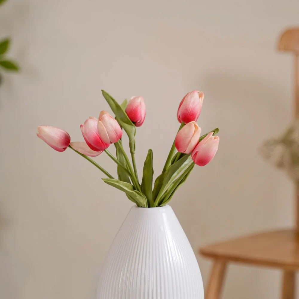 Tulip Flower Pink Set Of 9 - Image 4