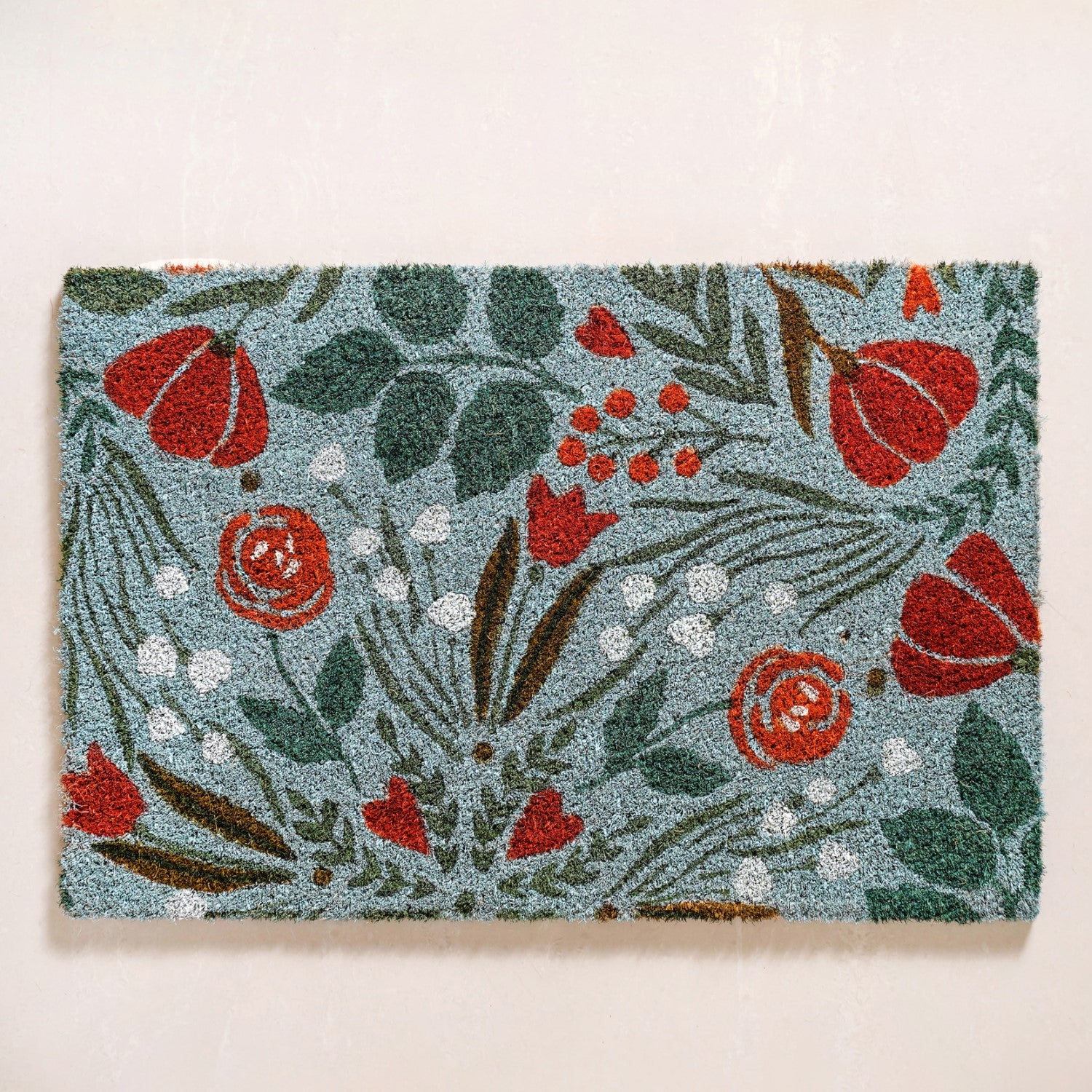 Tulips And Roses Coir Welcome Mat 24x16 Inch - Image 6