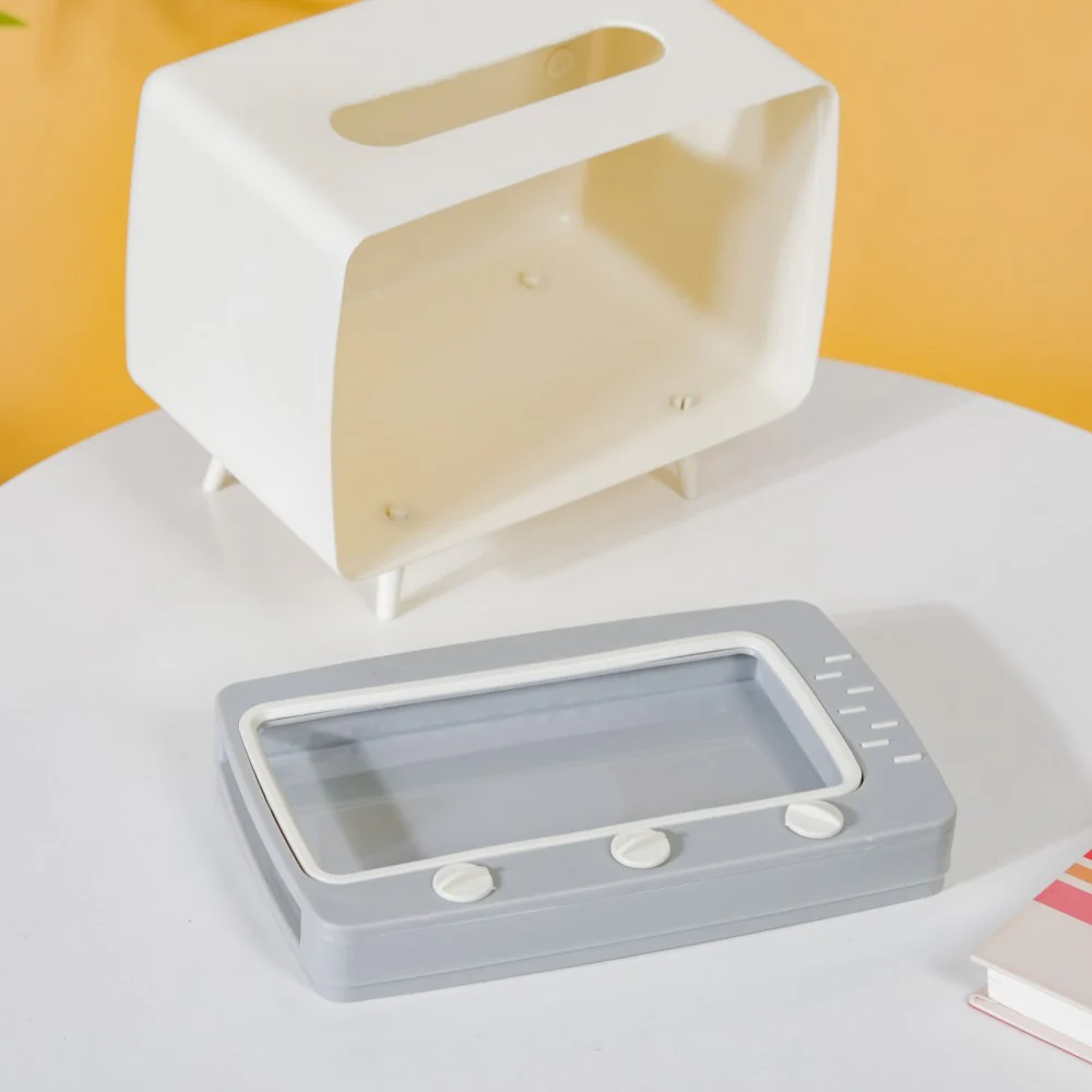 TV Tissue Box With Stand White - Image 11