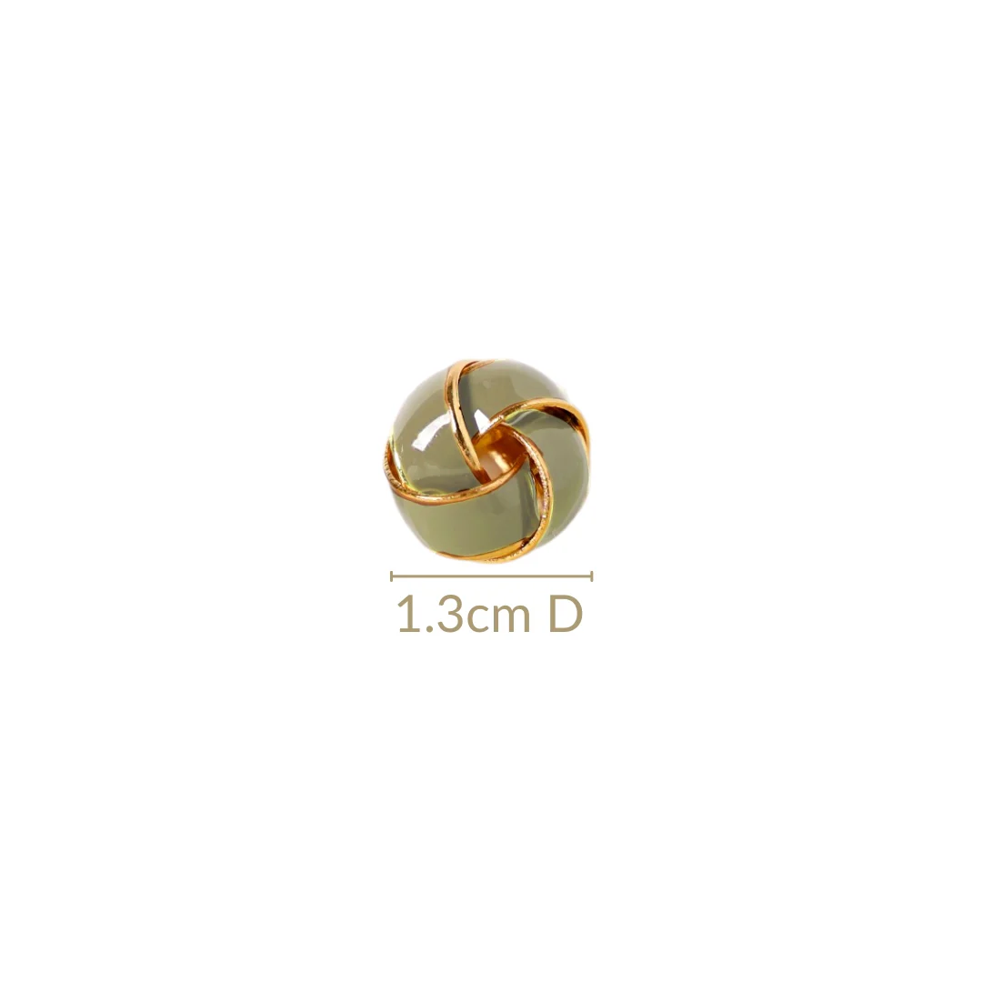 Twisted Knot Studs Sage - Image 3