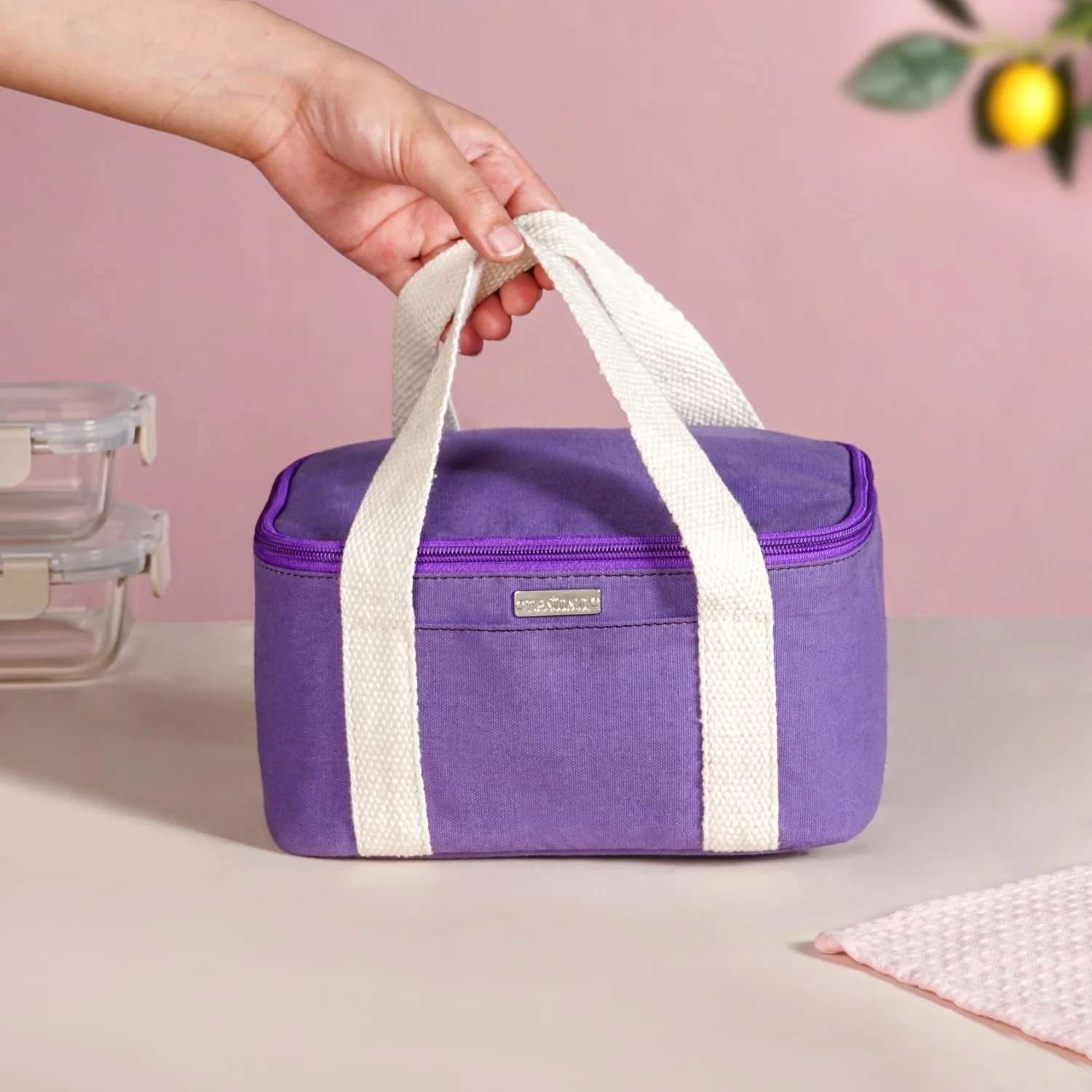 Urban Daily Insulated Everyday Lunch Bag In Purple - Image 2