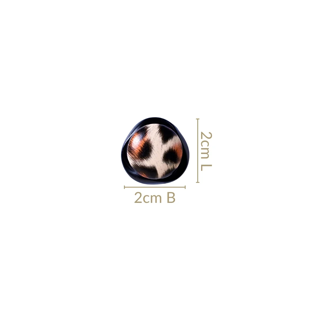 Urban Jungle Leopard Print Stud Earrings - Image 3