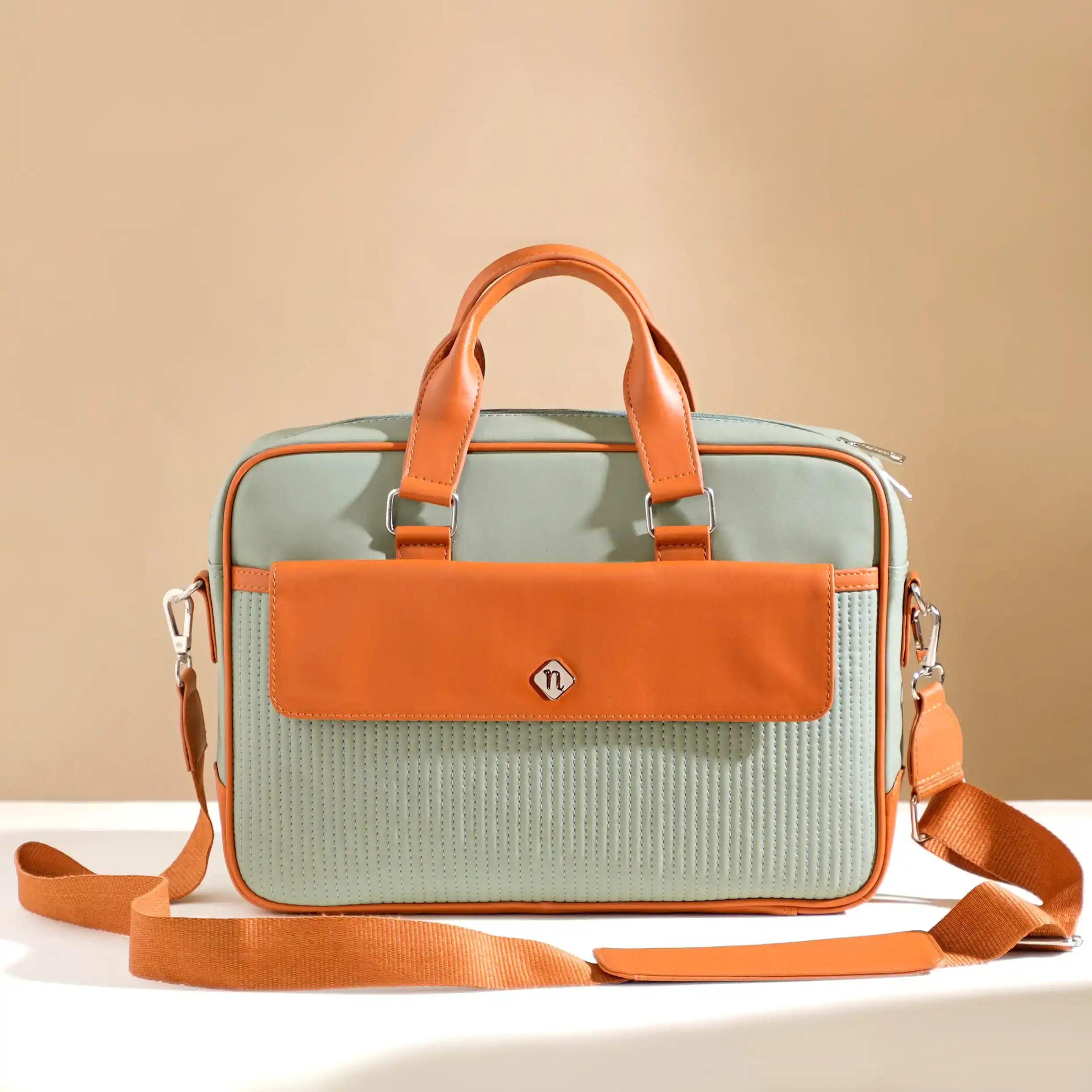 La Fusion Vegan Leather Laptop Organiser Bag 14" x 10" - Image 2