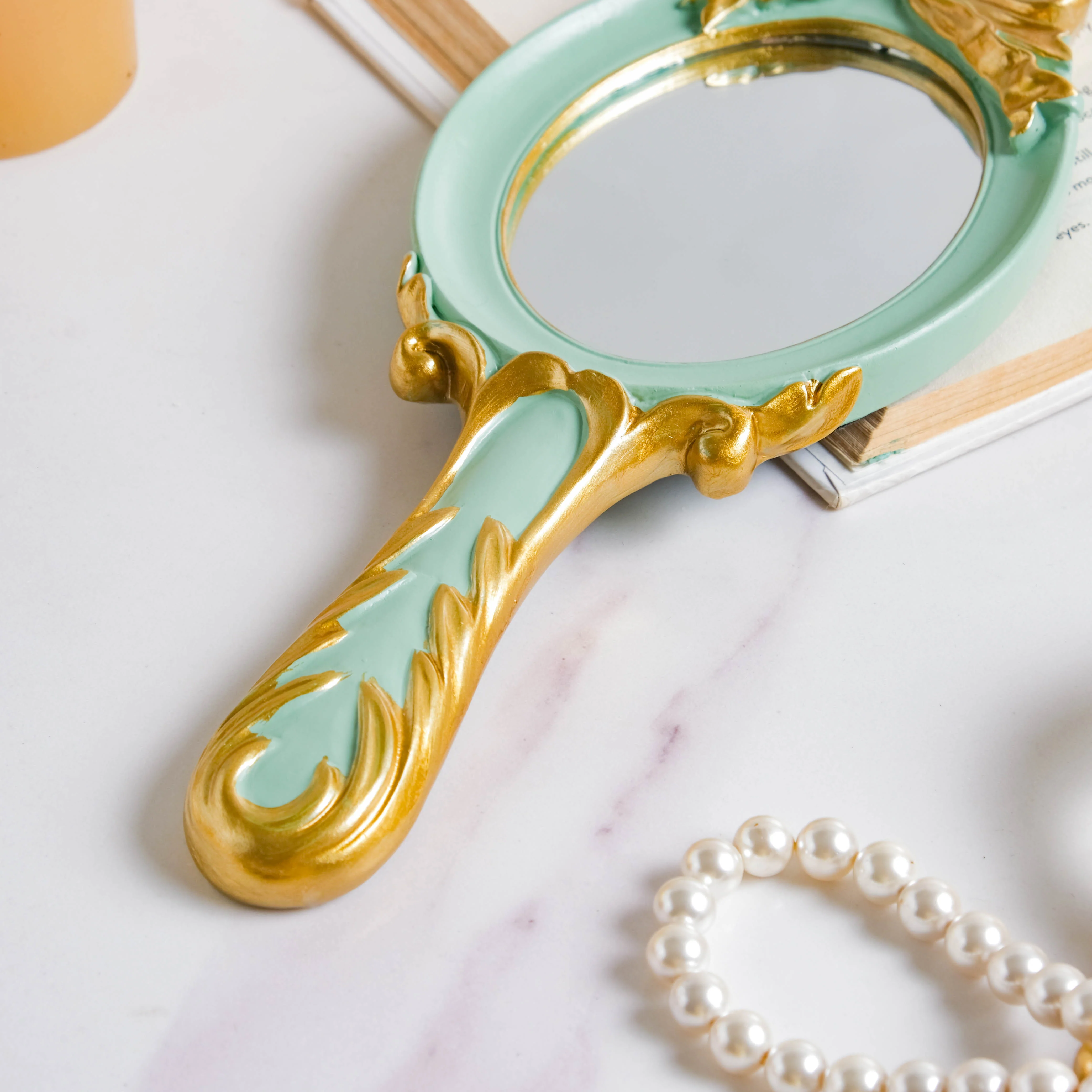 Venus Vanity Handheld Mirror Green - Image 4