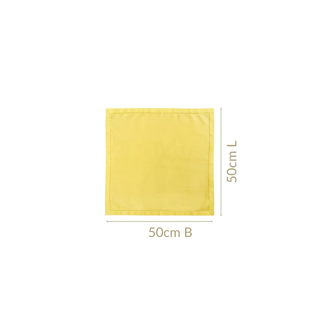 Verde Solid Yellow Table Napkins Set Of 6 - Image 4