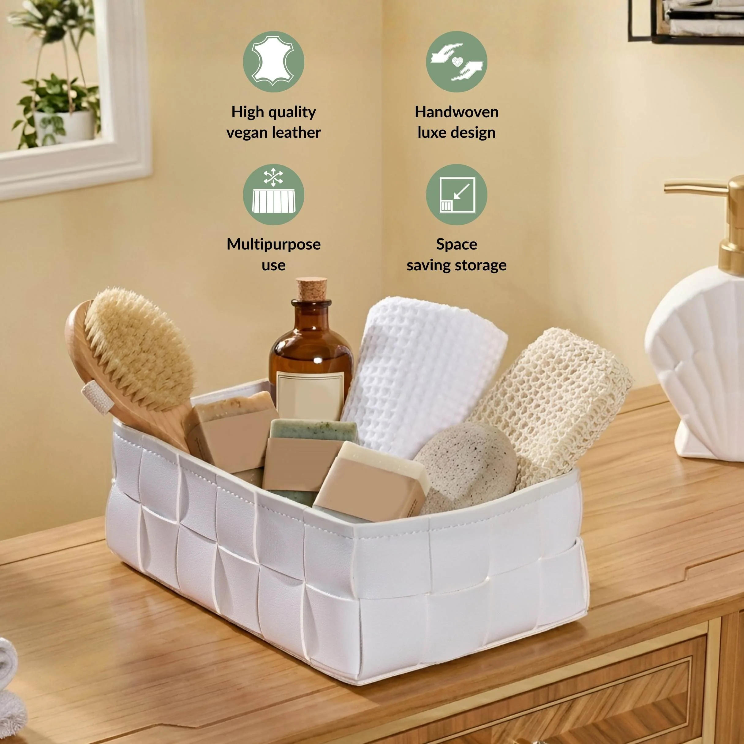 Versatile Storage Basket White - Image 3