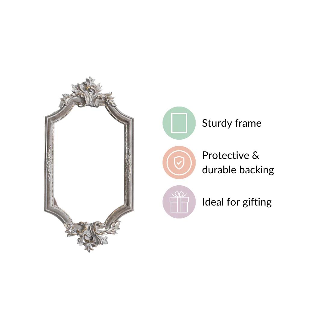 Vintage Ornate Wall Mirror - Image 5