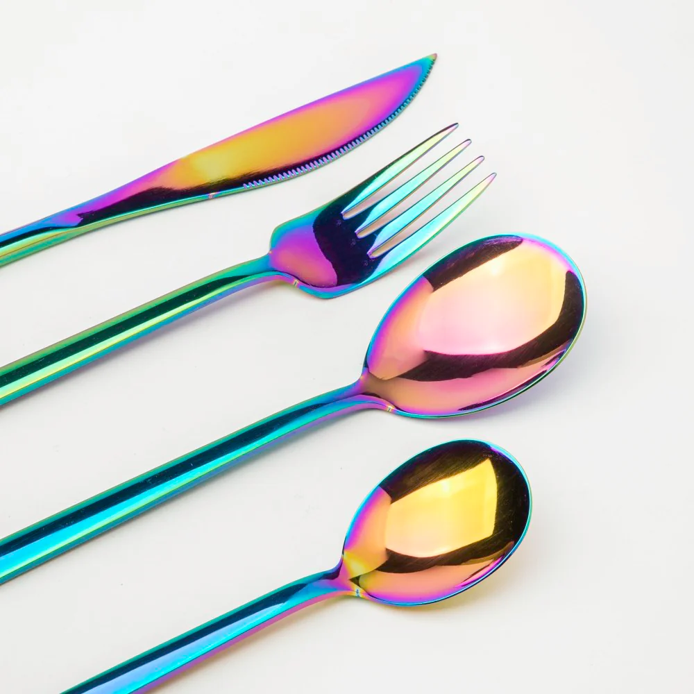 Vintage Stainless Steel Cutlery Set Of 4 Multicolour - Image 3