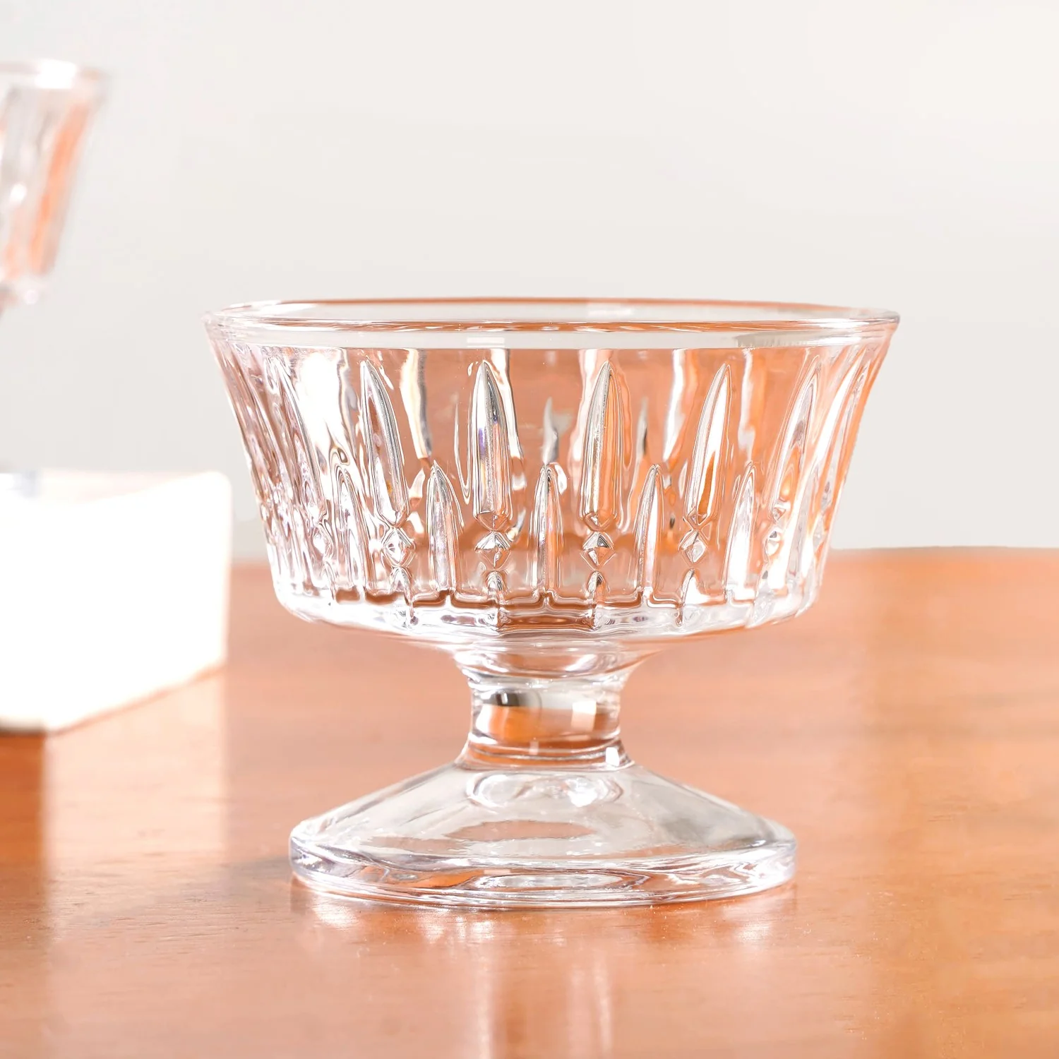 Vintage Thick Stem Dessert Bowls Set Of 6 120ml - Image 6