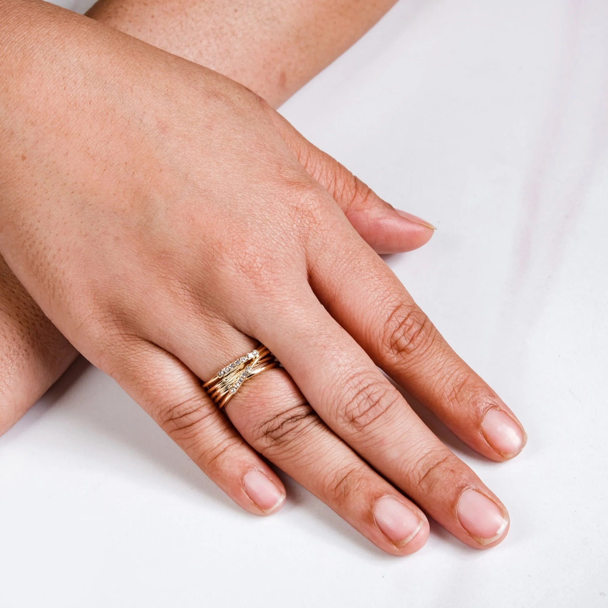Vogue Radiance Layered Gold Ring - Image 2