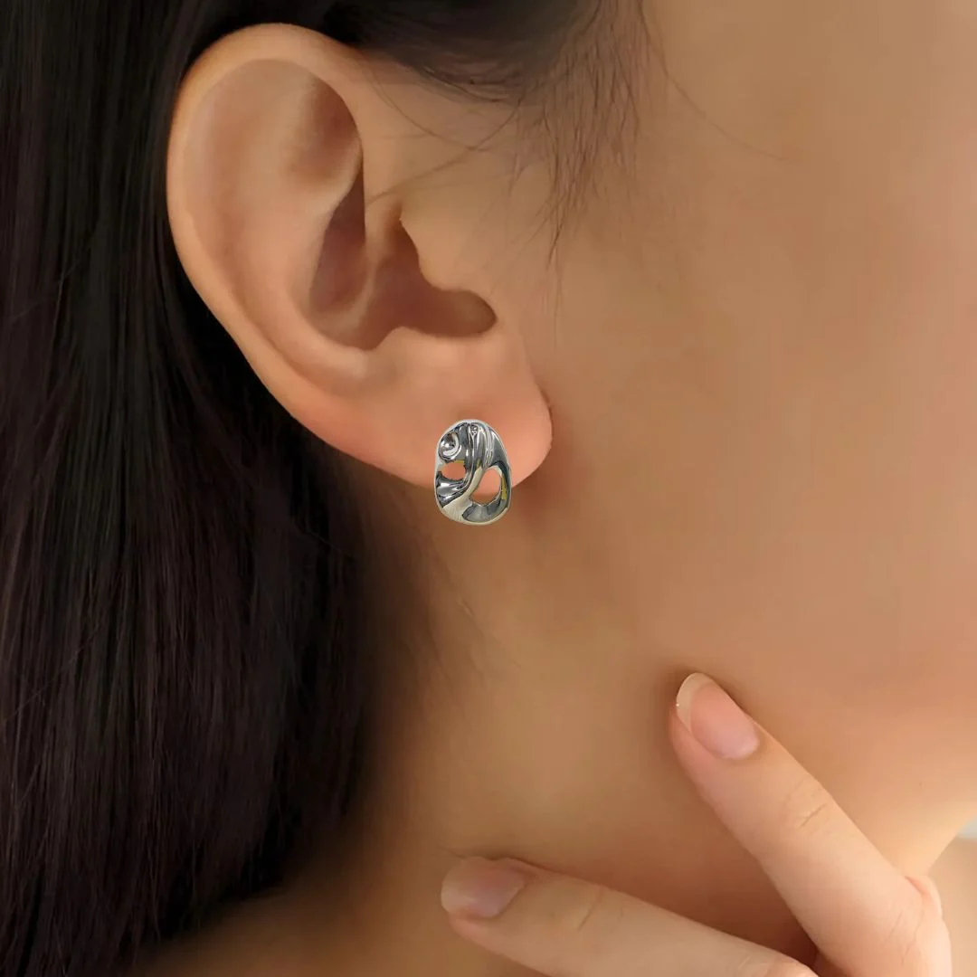 Wavestone Stud Earrings - Image 2