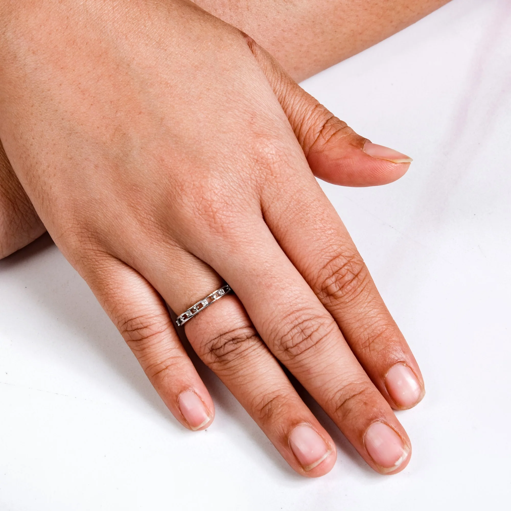 Whispering Shine Dainty Silver Ring - Image 2