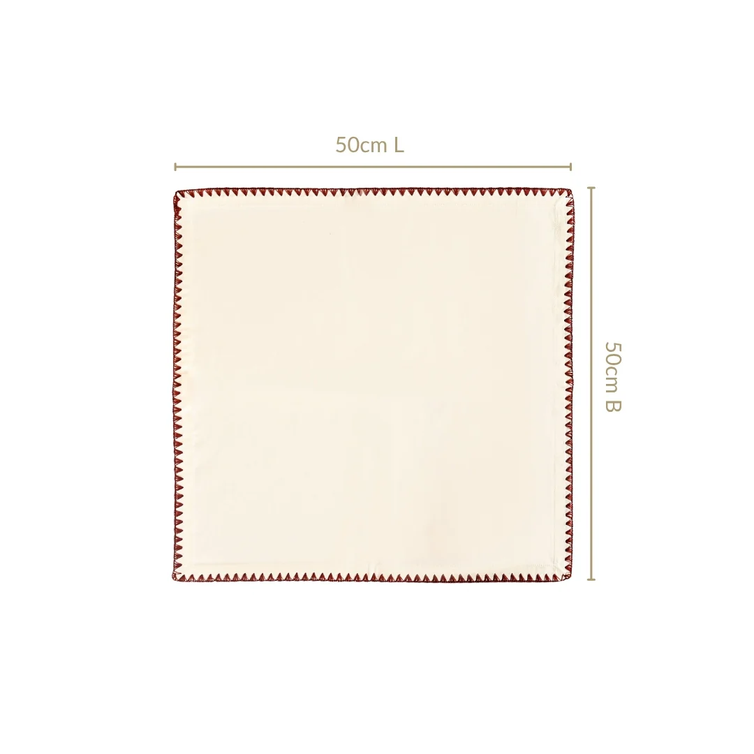 White Cotton Table Napkin Set Of 4 - Image 4