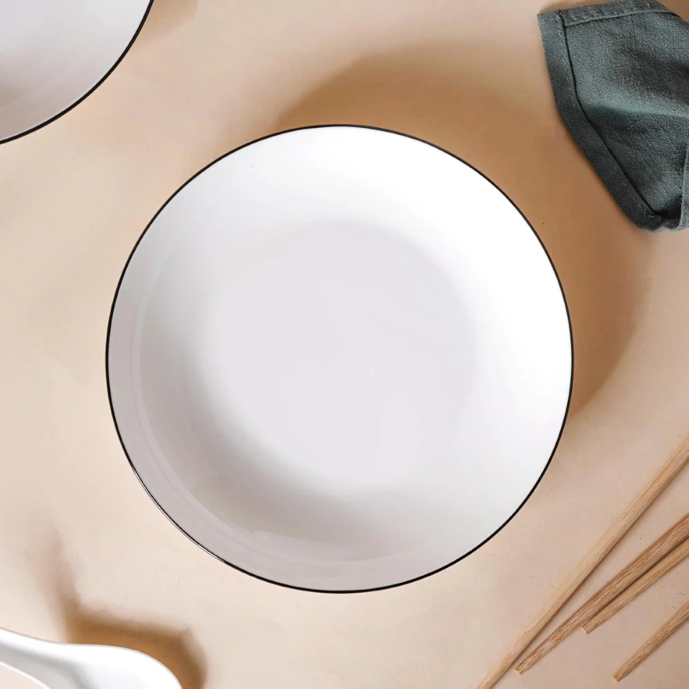 White 16 Piece Pasta Set For 4 - Image 6