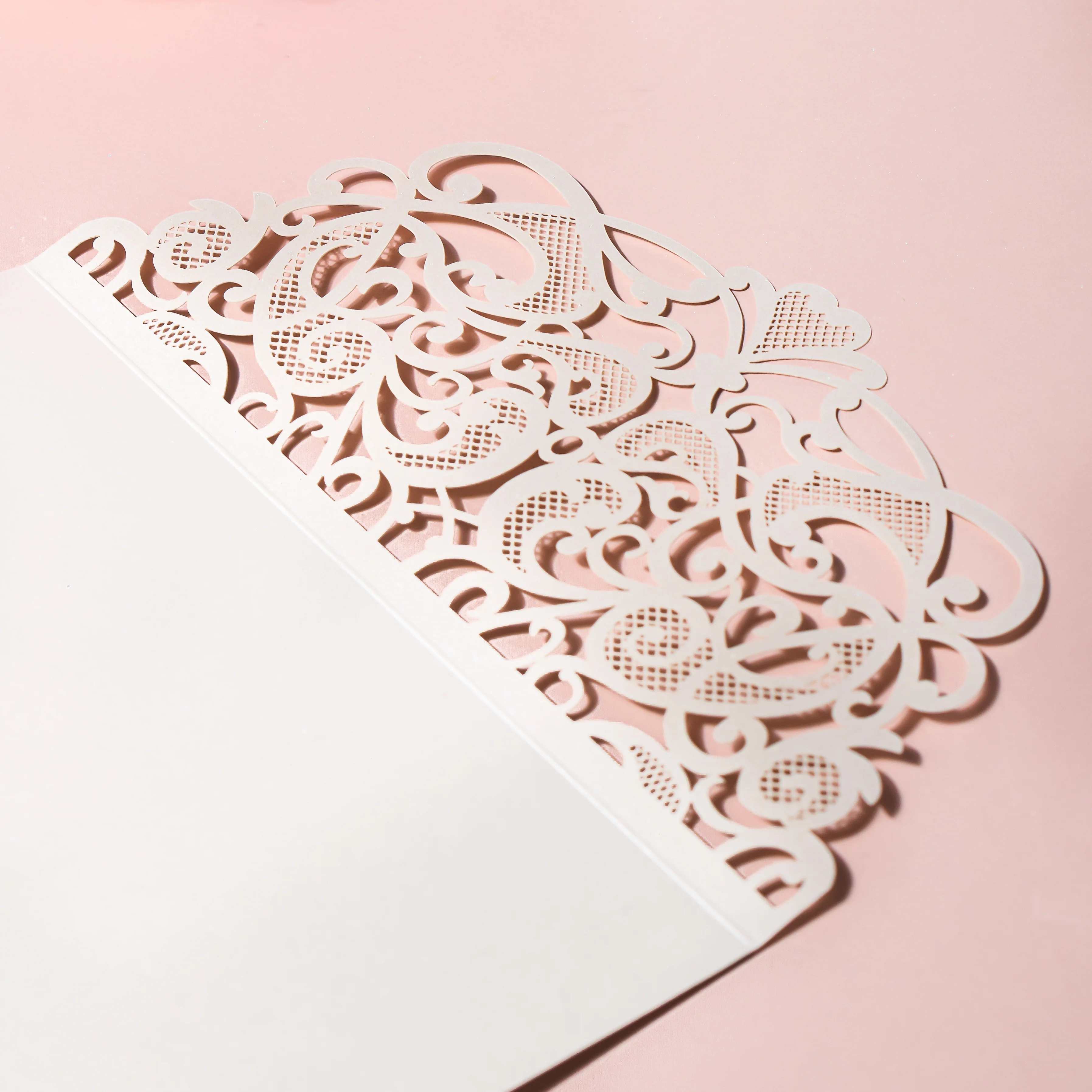 White Filigree Paper Envelope Set Of 10 - Image 3