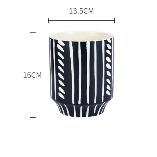 White Pattern Ceramic Pot - Image 6