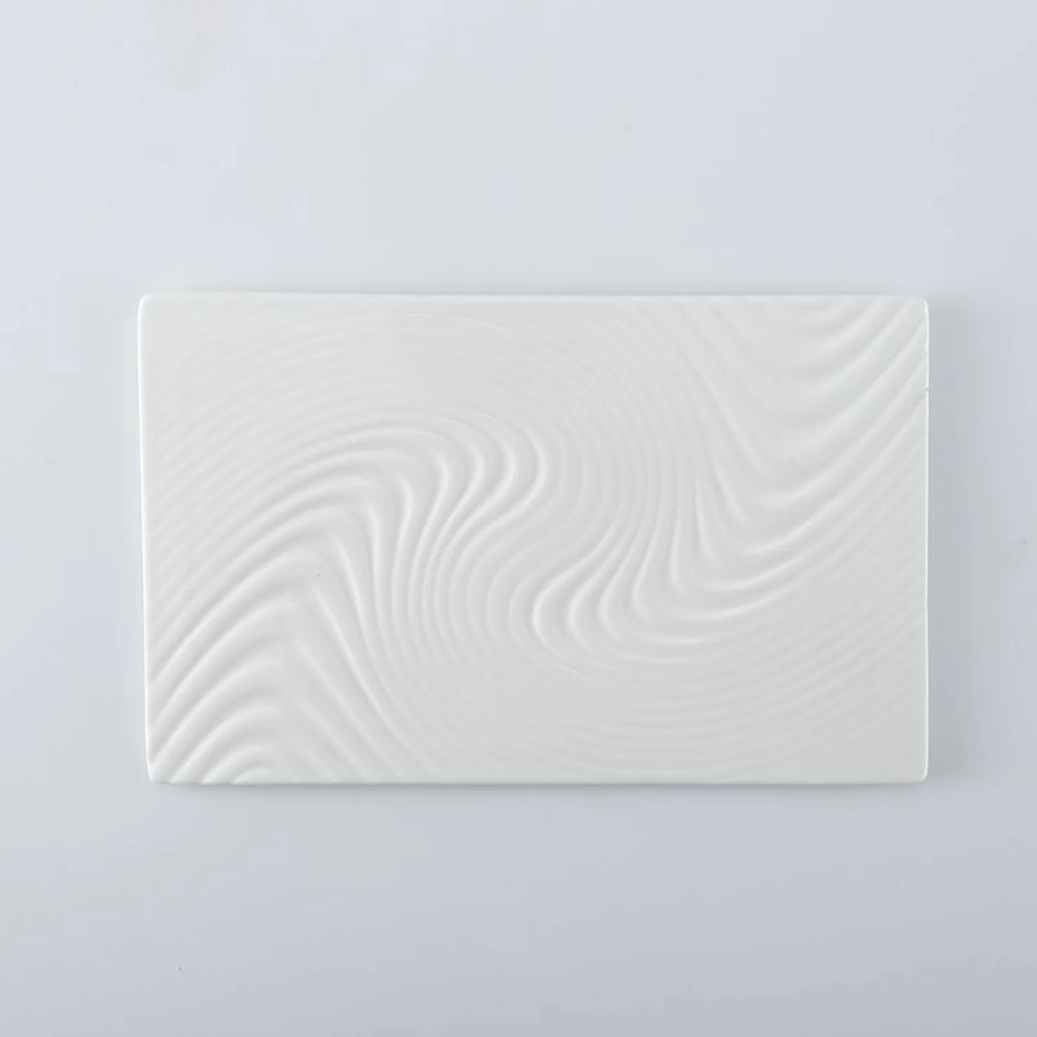 White Serving Plate Texture Small - Image 3