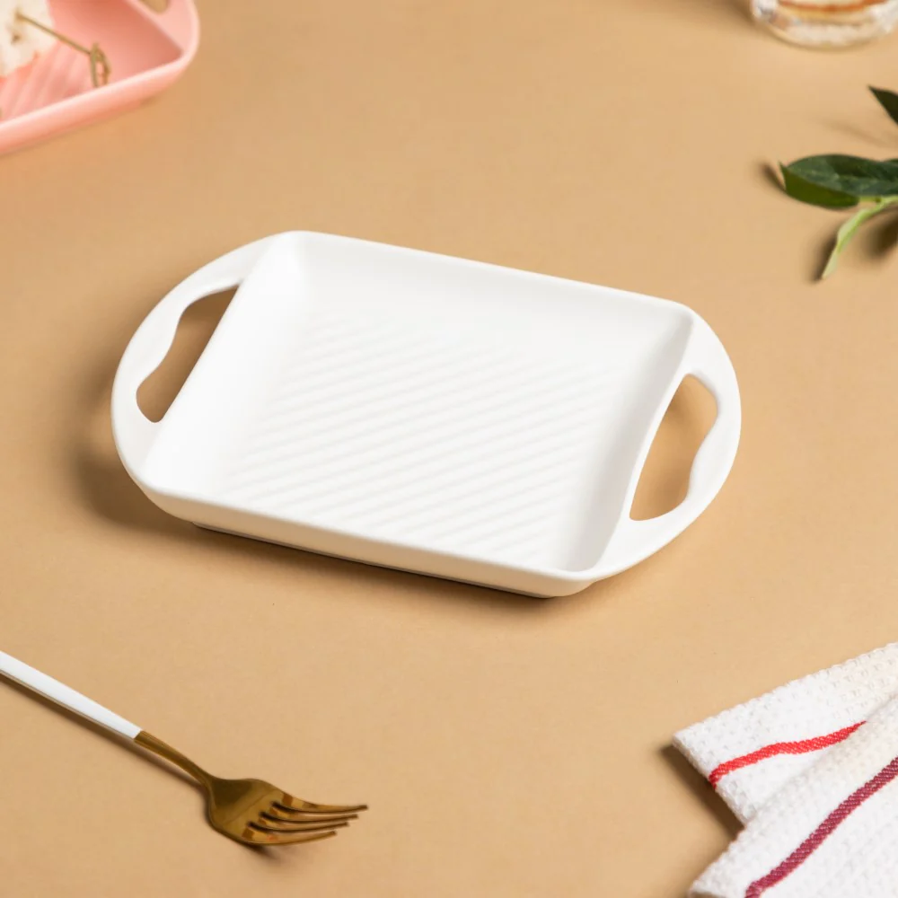 White Square Baking Tray Small - Image 4