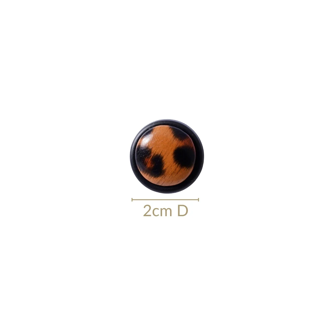 Wild Whimsy Animal Print Brown Studs - Image 3