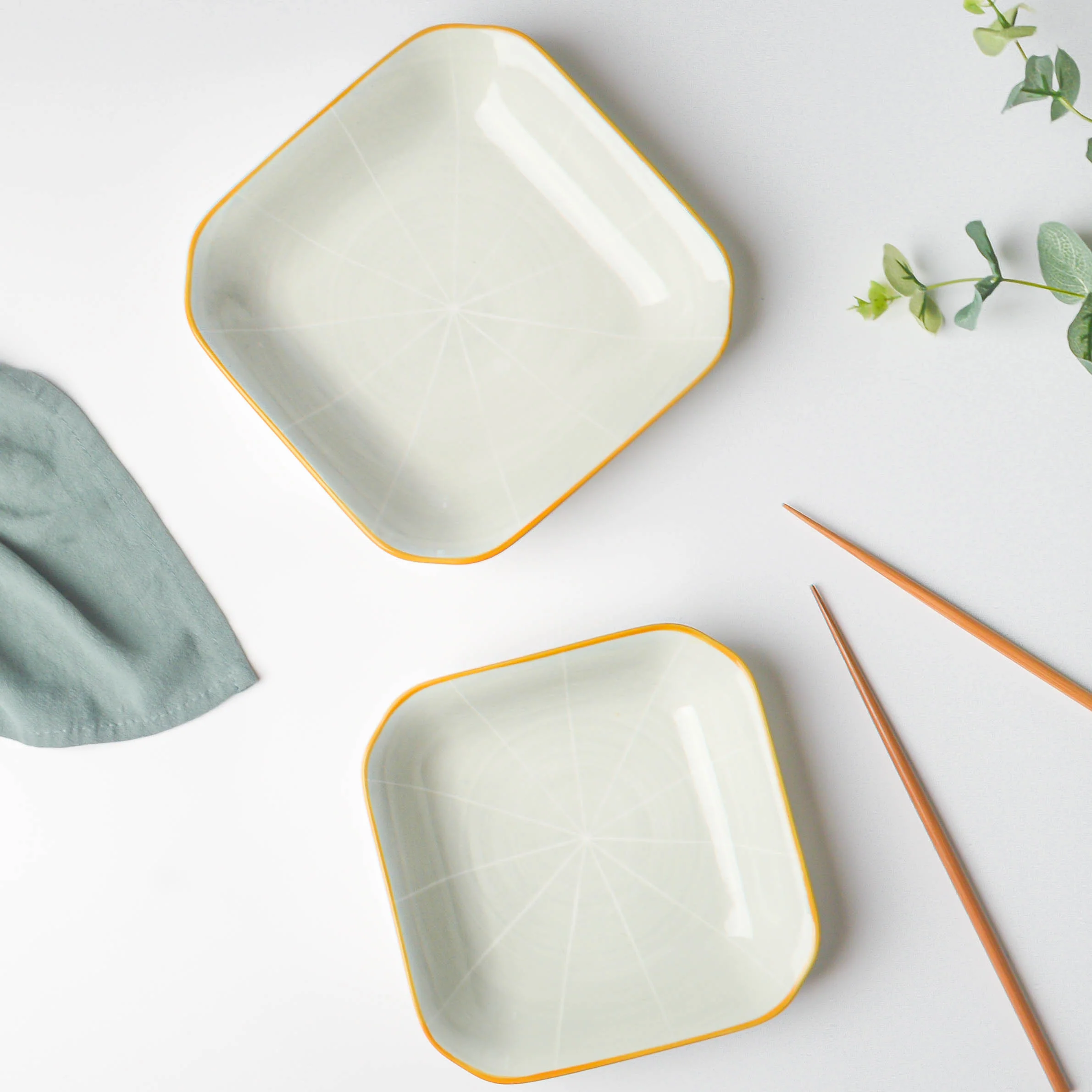 Willow Light Grey Square Ceramic Deep Dish - Image 5