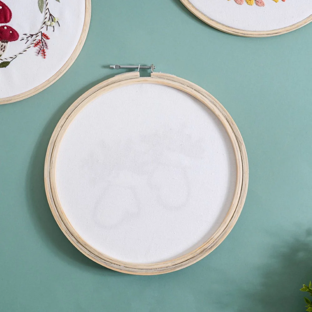 Winter Gloves Hand Embroidered Hoop Wall Hanging 10 Inch - Image 6