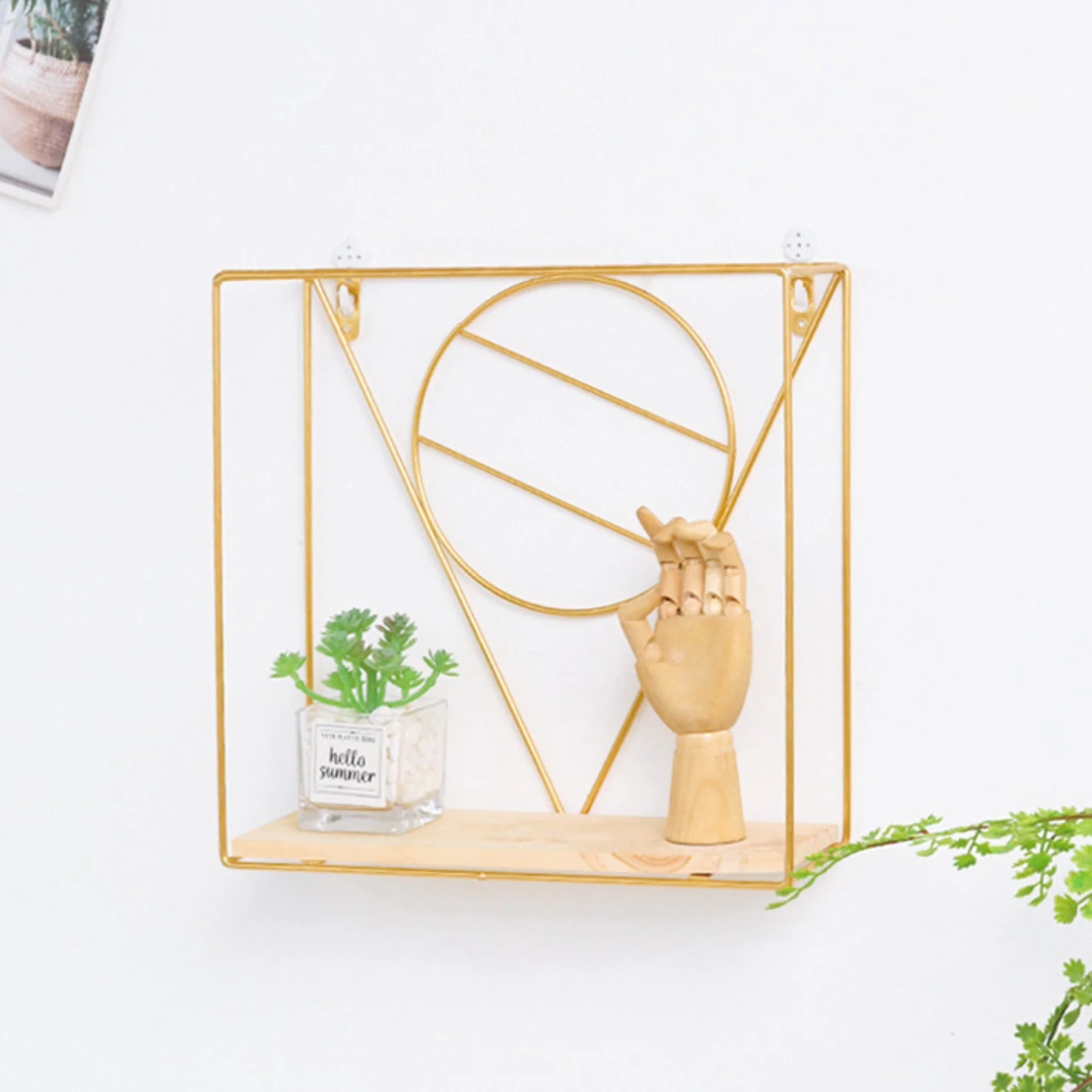 Wooden and Metal Shelf - Image 2