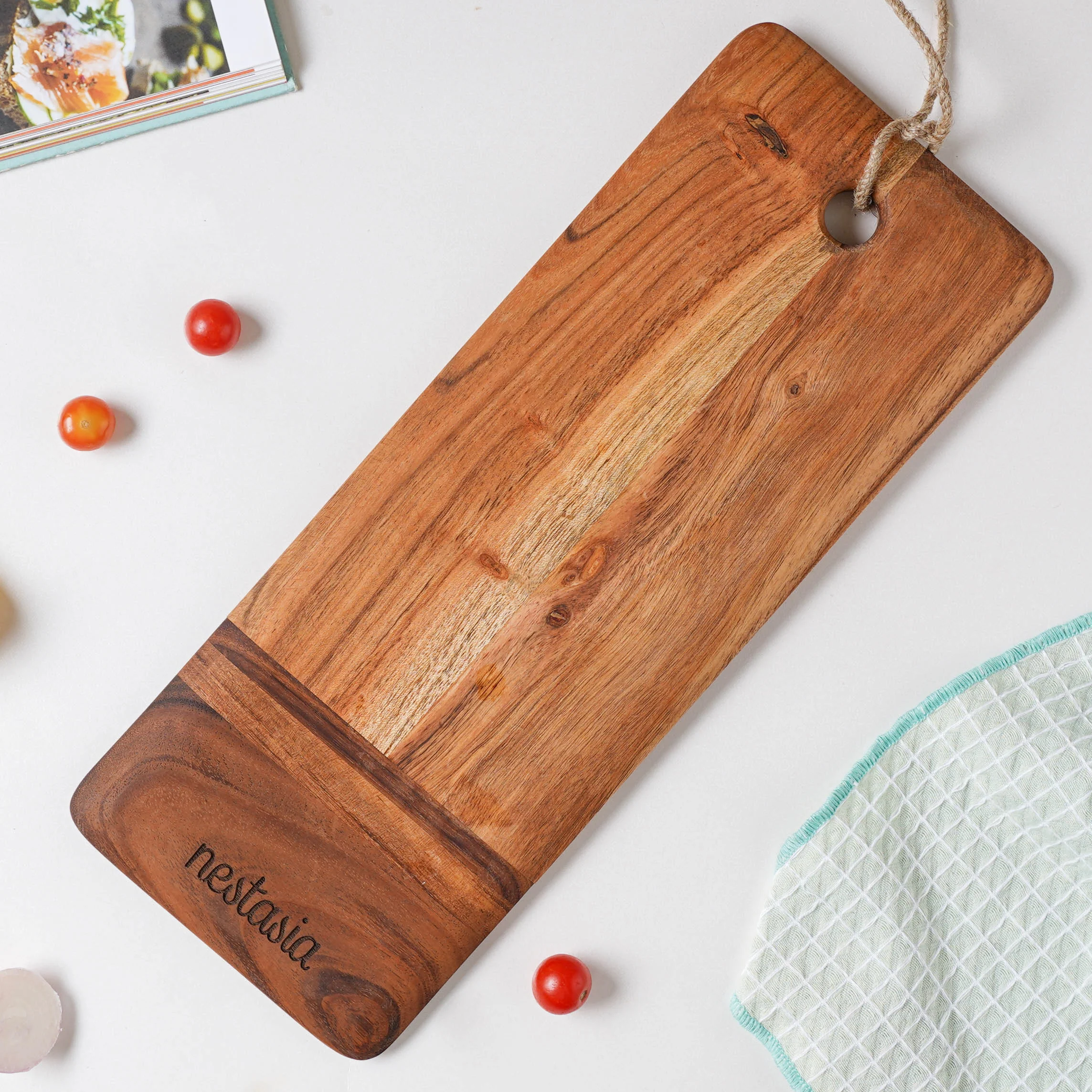 Wooden Platter Rectangle 15 Inch - Image 2