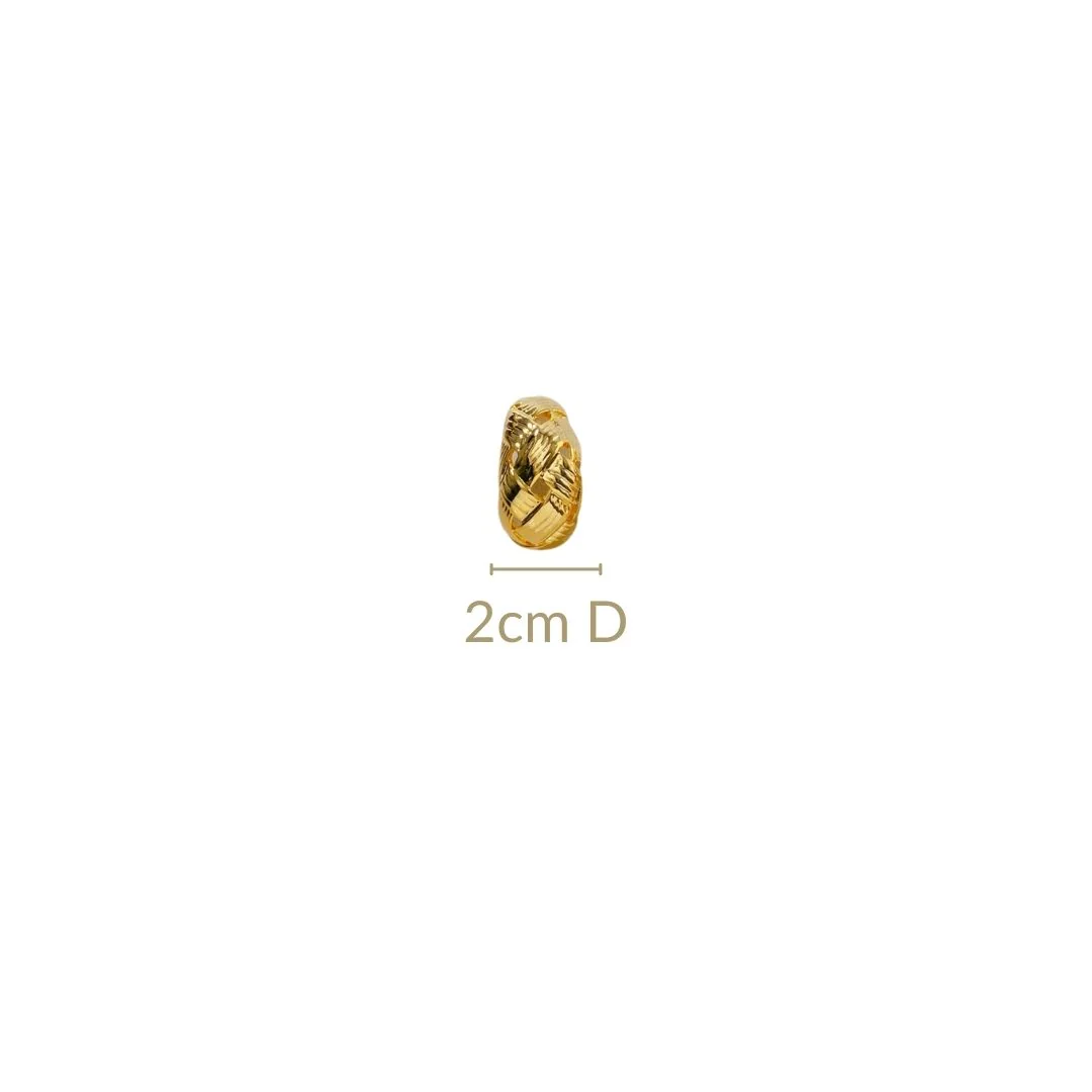 Woven In Gold Chic Metal Hoops - Image 3