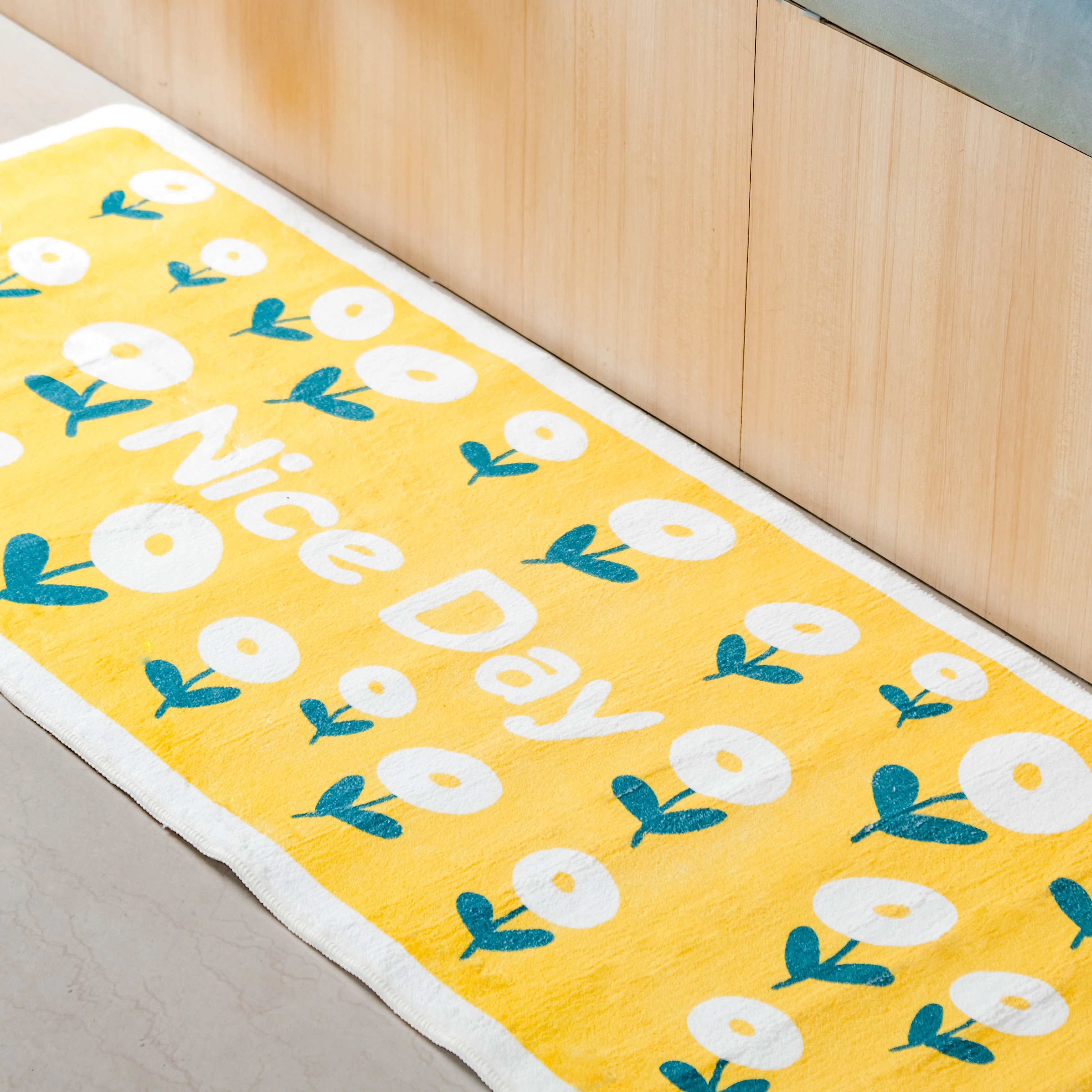 Yellow Bedside Runner Rug Small - Image 5
