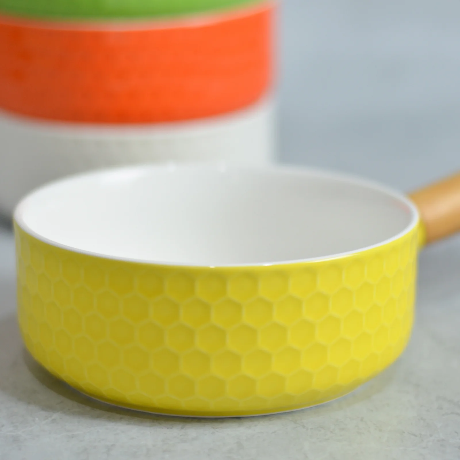 Yellow Bowl with Handle - Image 6