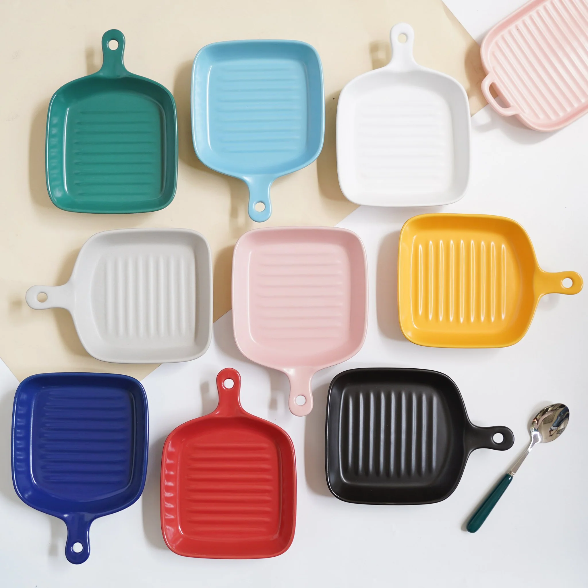 Yellow Ceramic Grill Plate - Image 9