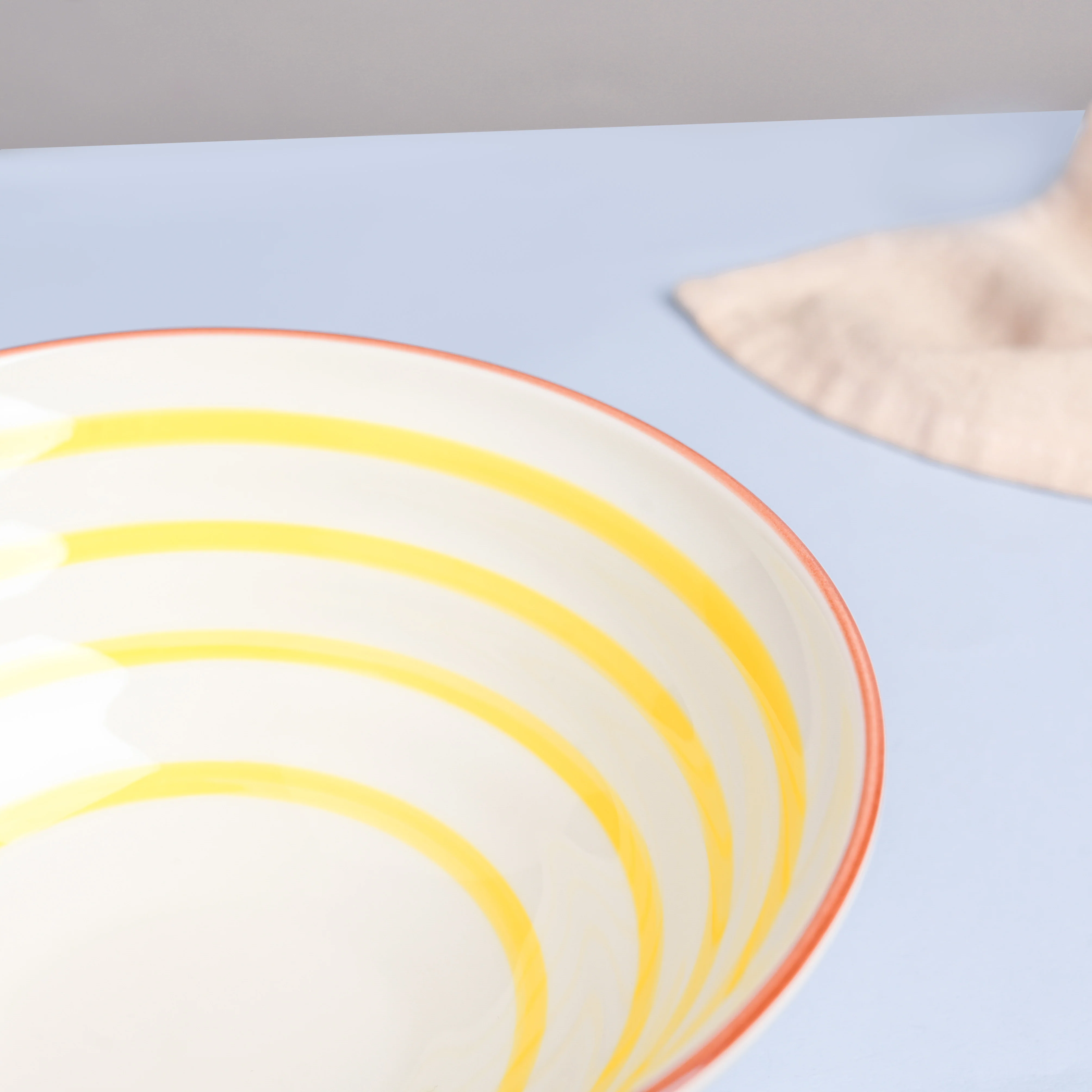 Yellow Illusion Ceramic Serving Bowl - Image 6