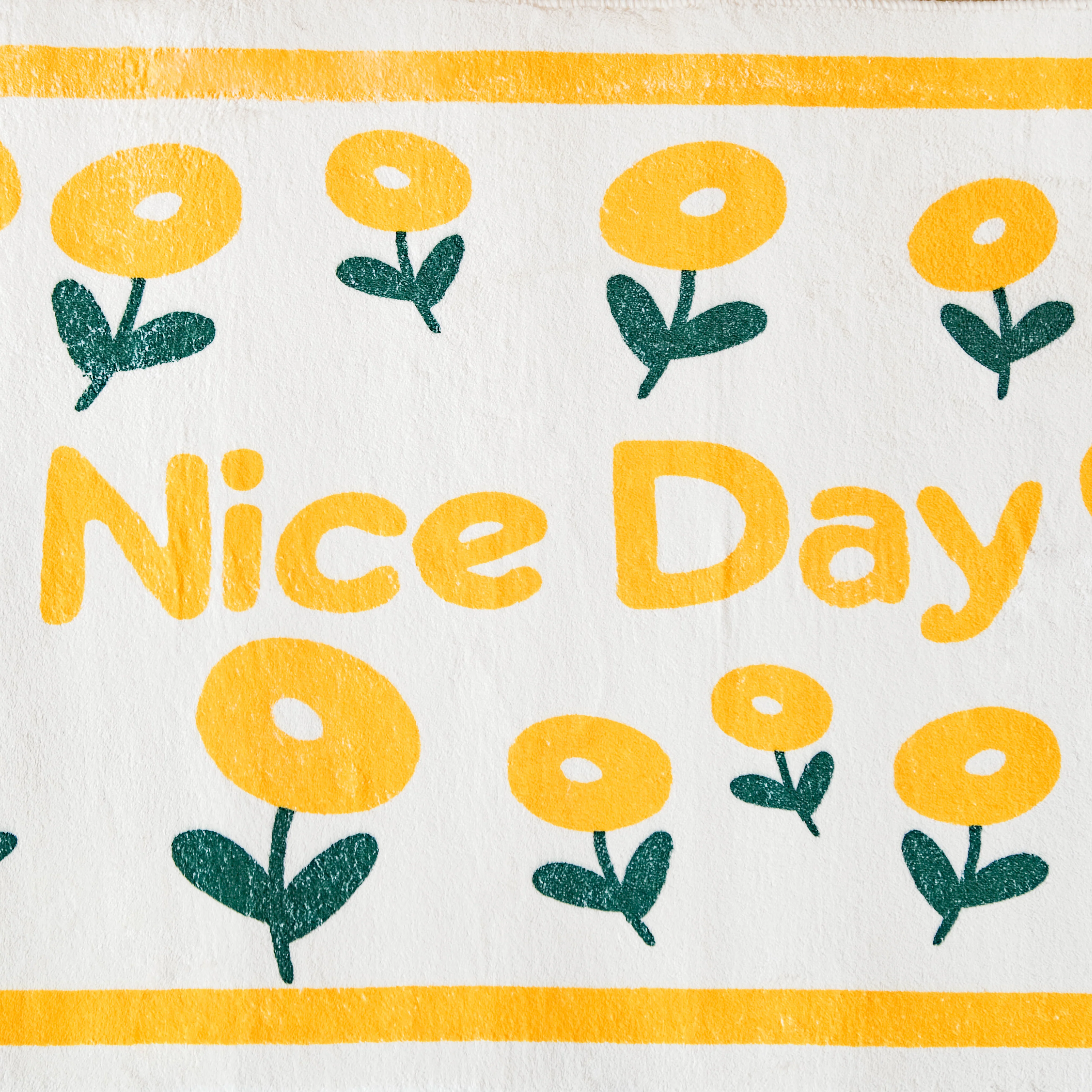 Yellow White Runner Rug Small - Image 3