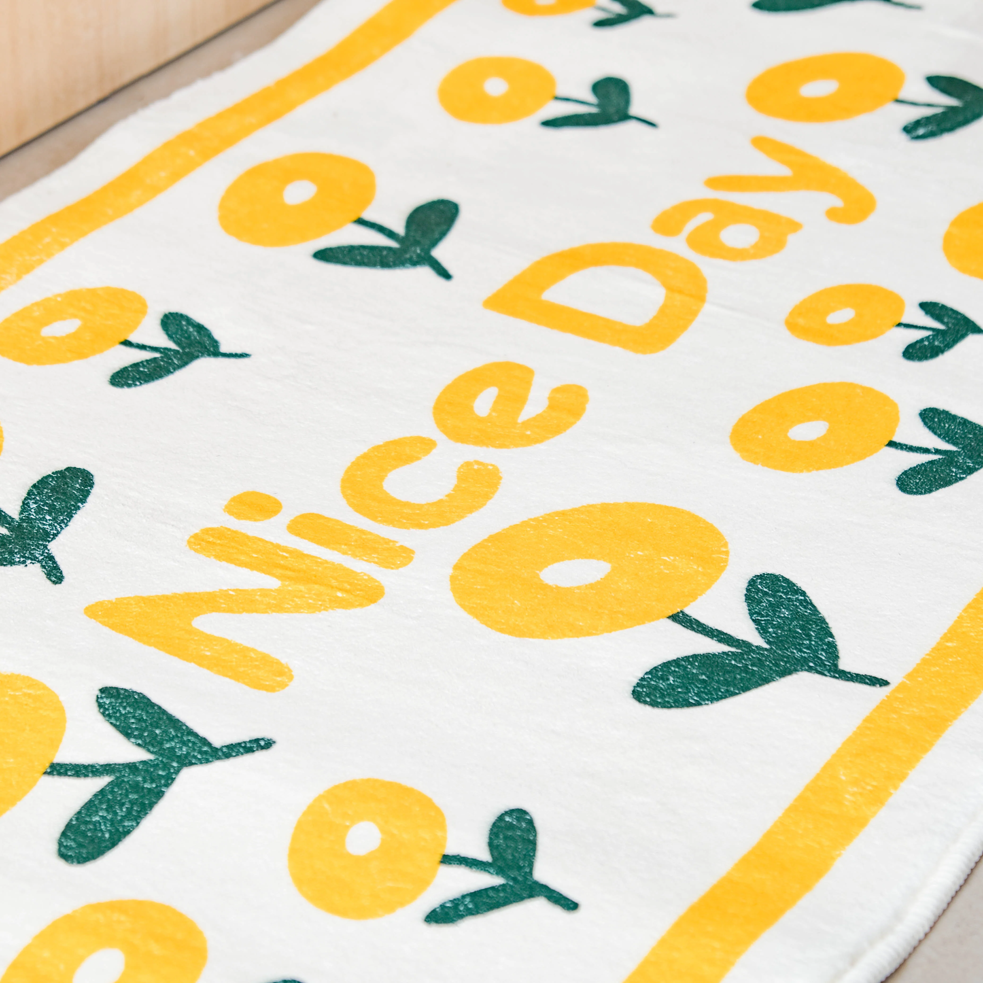 Yellow White Runner Rug Small - Image 5